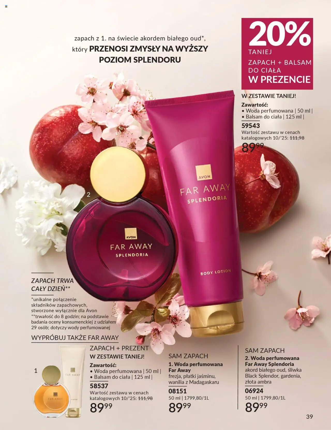 Avon Katalog 10 2025 od 01.10.2025 | Strona: 39 | Produkty: Zapach, Body, Płatki, Lotion