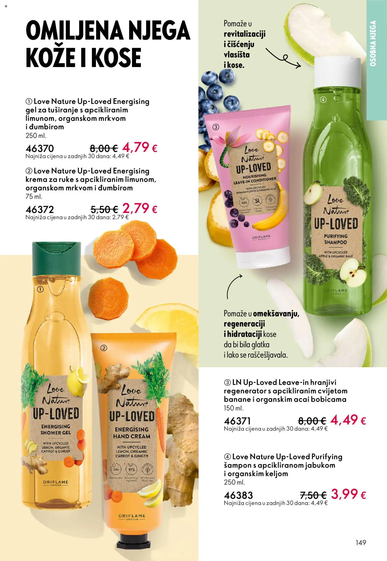 Oriflame katalog | vrijedi od 19.11.2025 | Stranica: 149 | Proizvodi: Šampon, Krema za ruke, Gel za tuširanje, Krema