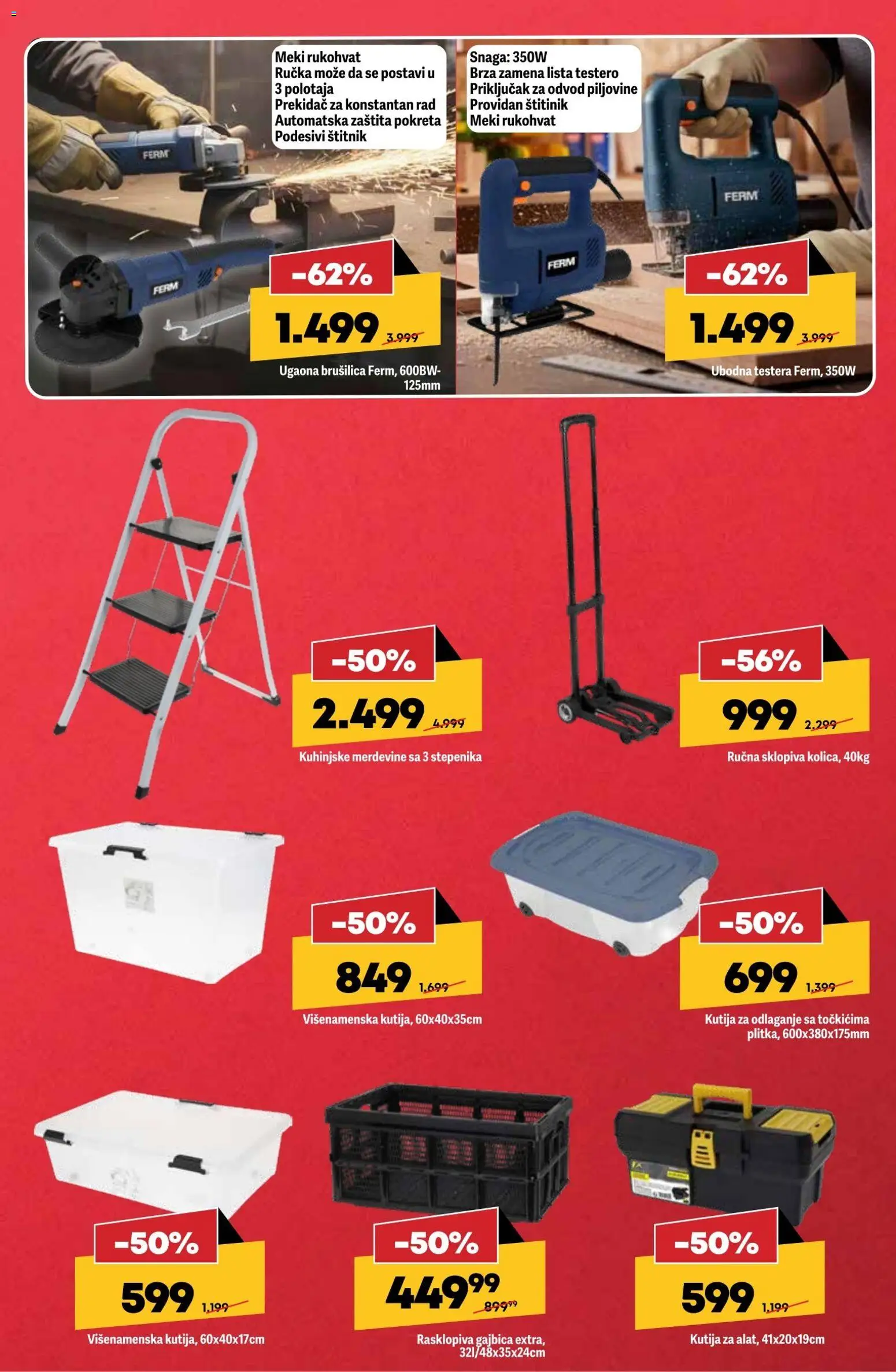 Mega Maxi katalog - važi od 19.02.2026 | Strana: 4 | Proizvode: Kutija, Priključak, Ugaona brusilica, Brusilica