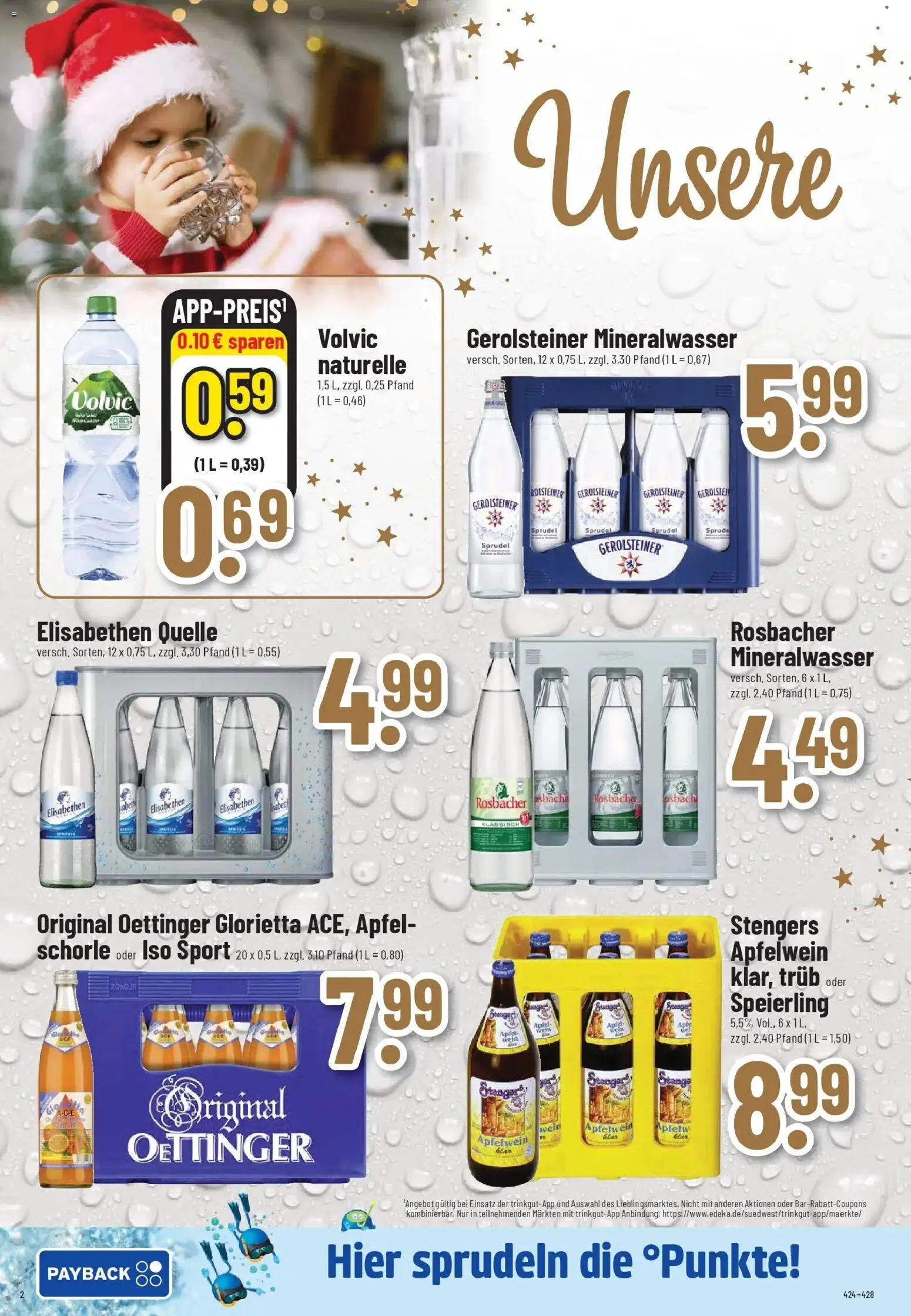 Trinkgut - trinkgut: Wochenangebote – gültig ab 07.12.2025 | Seite: 2 | Produkte: Oettinger, Mineralwasser, Volvic, Gerolsteiner