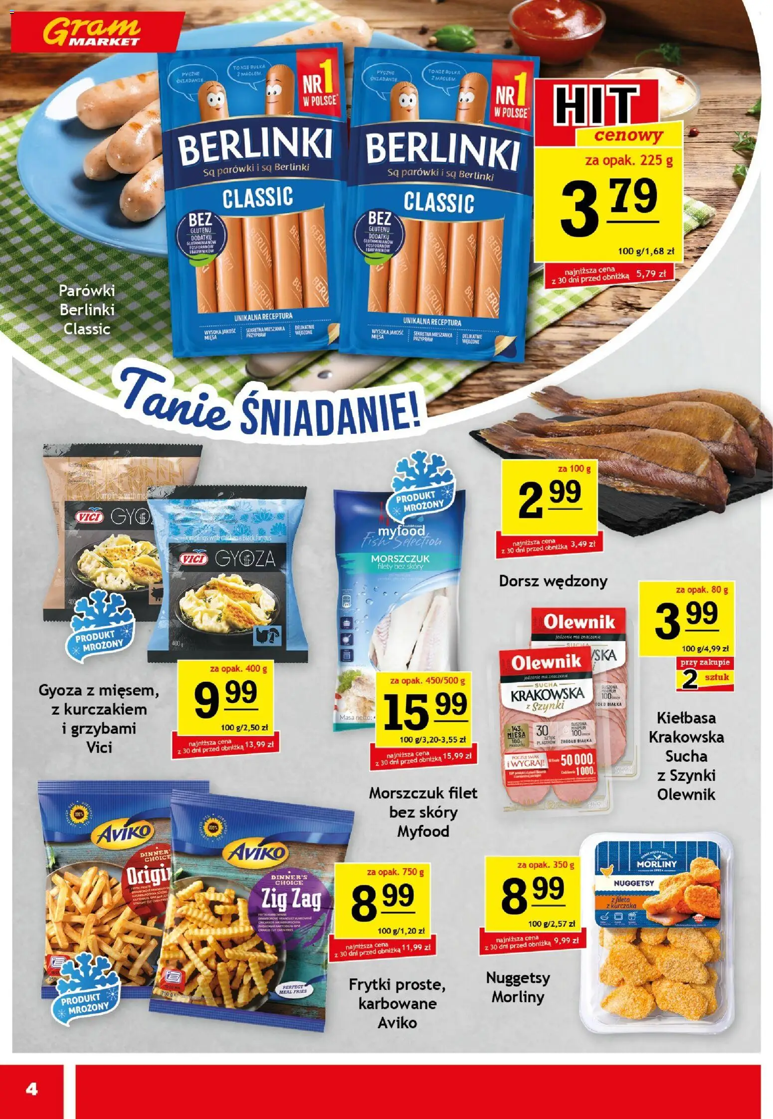 Gram Market Gazetka od 21.01.2026 | Strona: 4 | Produkty: Gyoza, Parówki, Bułka, Frytki