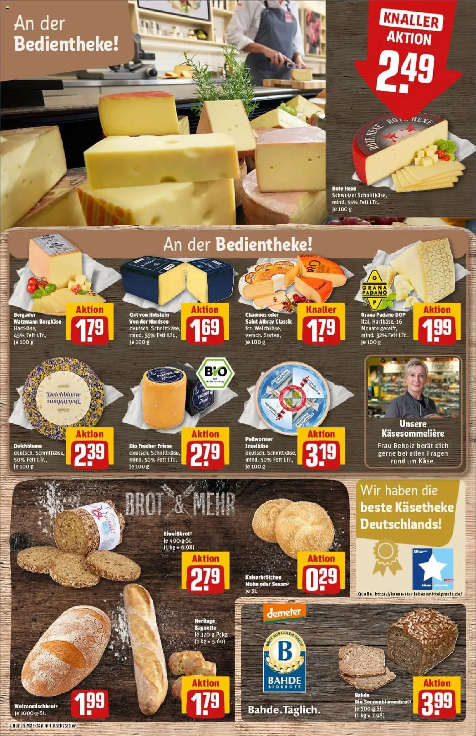 Rewe prospekt Hamburg	 – gültig ab 26.01.2026 | Seite: 13 | Produkte: Käse, Baguette, Brot