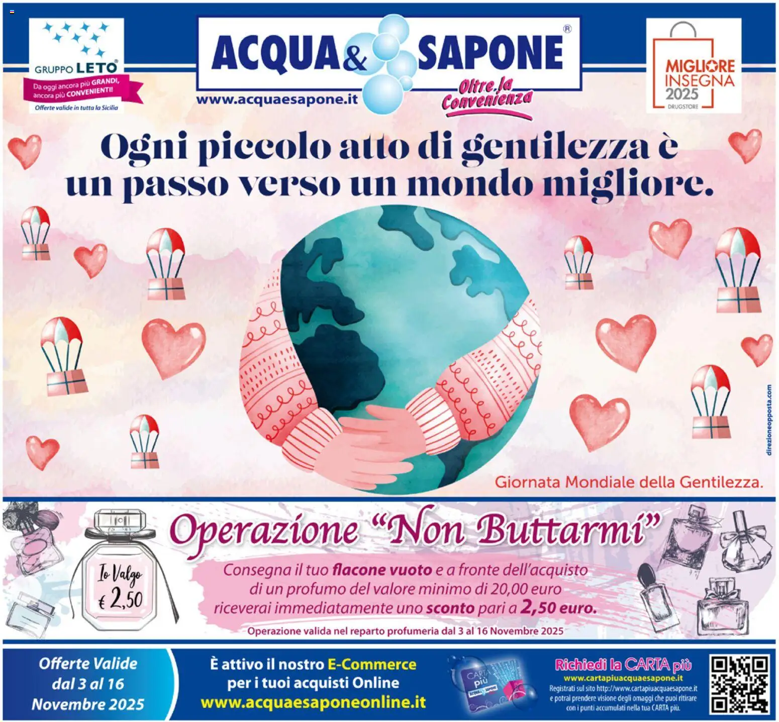 Volantino Acqua e Sapone del 03.11.2025 | Pagina: 1 | Prodotti: Sapone, Profumo