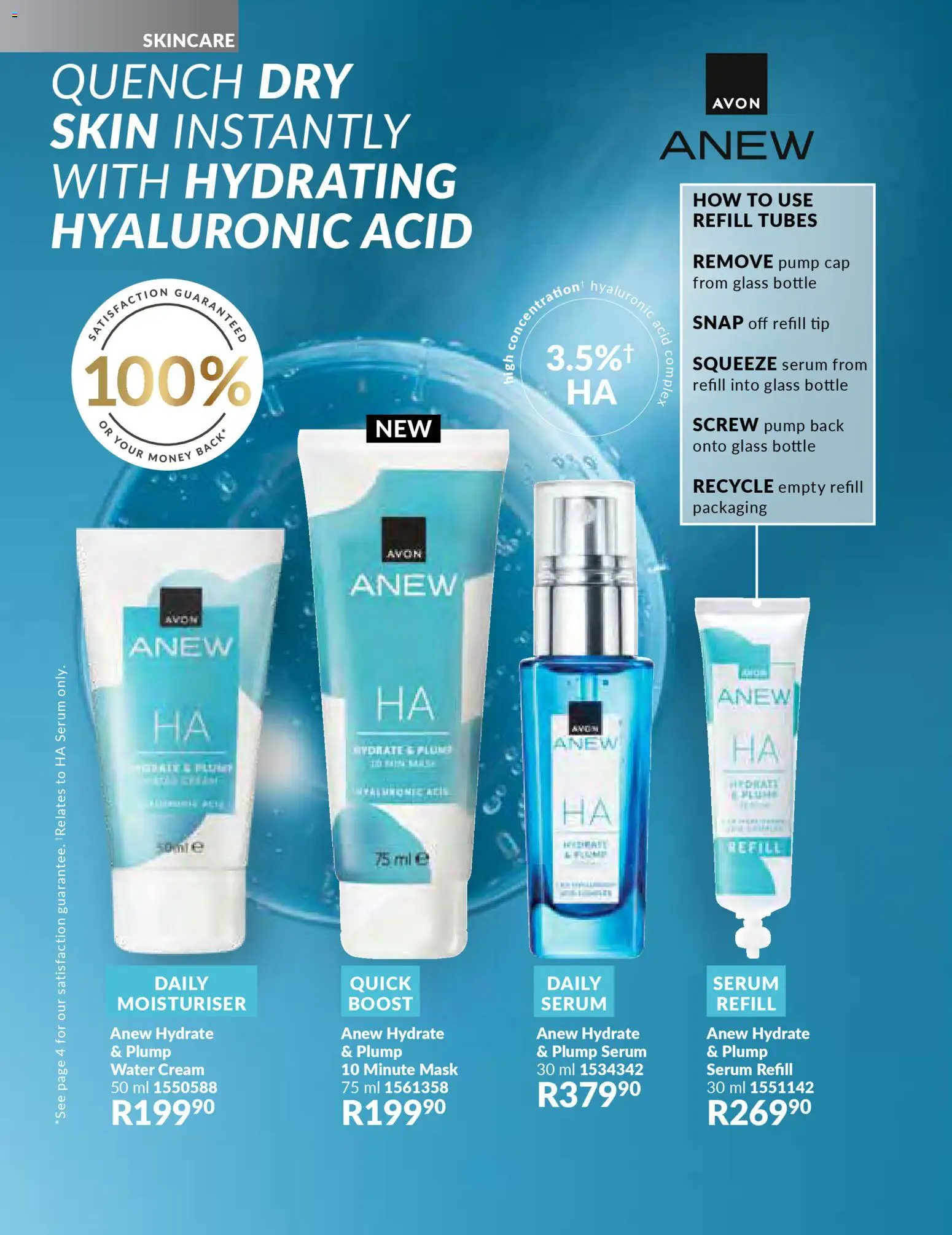 New Avon catalogue – valid from 01.12.2025 | Page: 124 | Products: Serum, Cap, Cream, Water