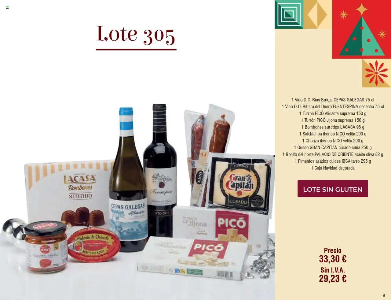 Froiz Catálogo Lotes y Cestas │ válido desde el 16.10.2025 | Página: 9 | Productos: Queso, Vino, Cuna, Caja