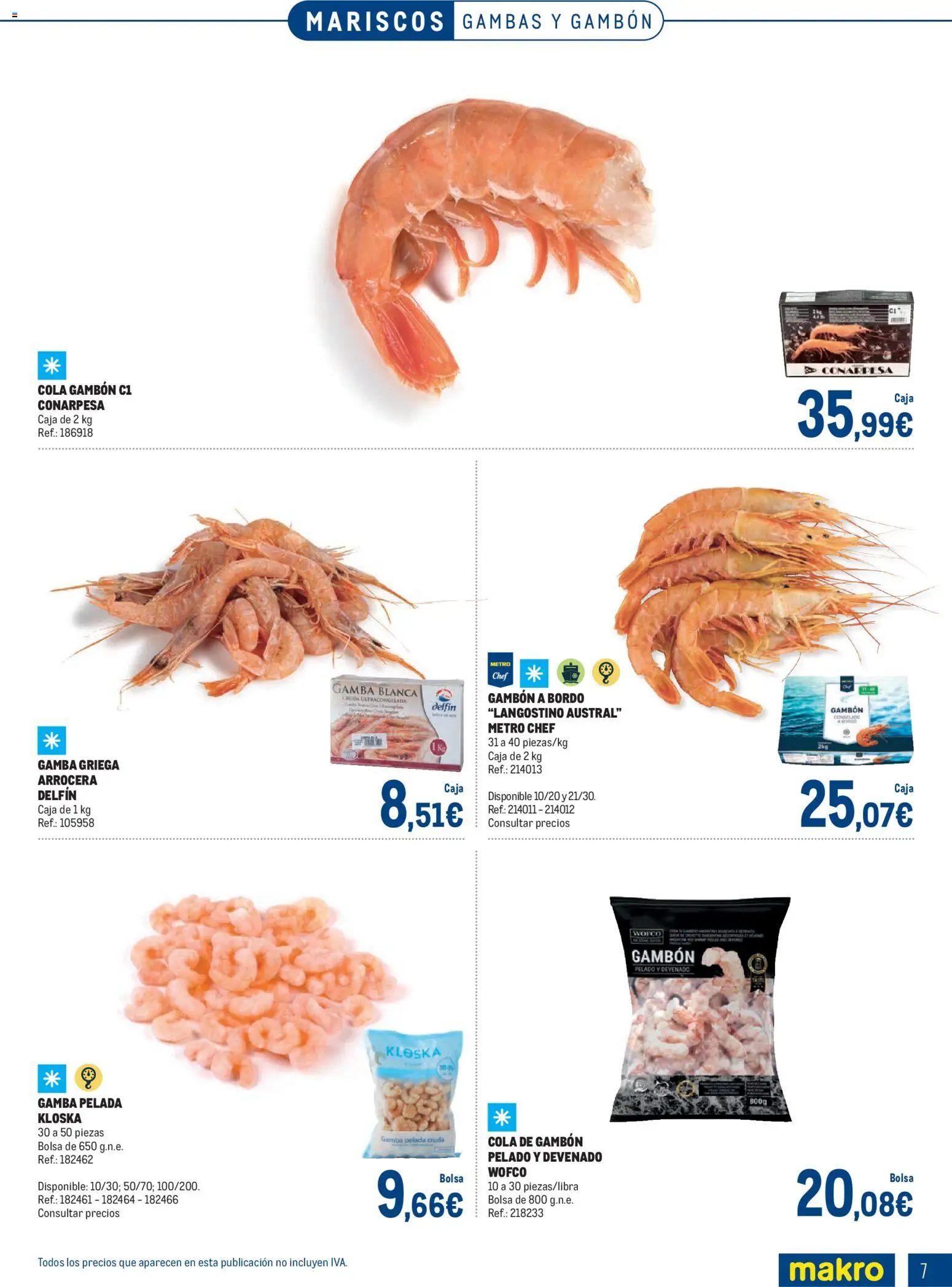 Makro Especial Pescados Norte 4 │ válido desde el 06.04.2026 | Página: 7 | Productos: Bolsa, Caja, Langostino, Gamba