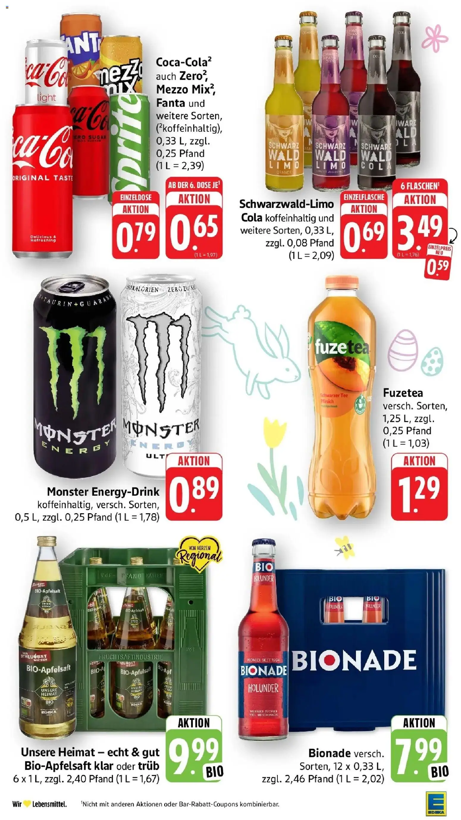 E center Prospekt Köngen	 – gültig ab 29.03.2026 | Seite: 38 | Produkte: Cola, Bionade, Zucker, Tee