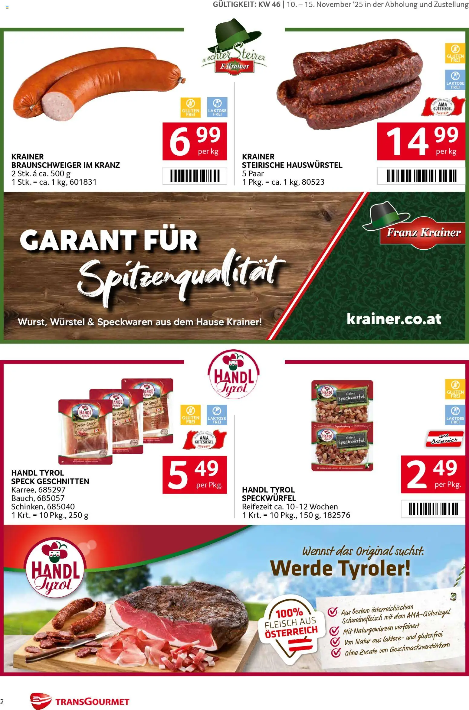 Transgourmet  Markenfestwoche gültig ab 10.11.2025 | Seite: 2 | Produkte: Schweinefleisch