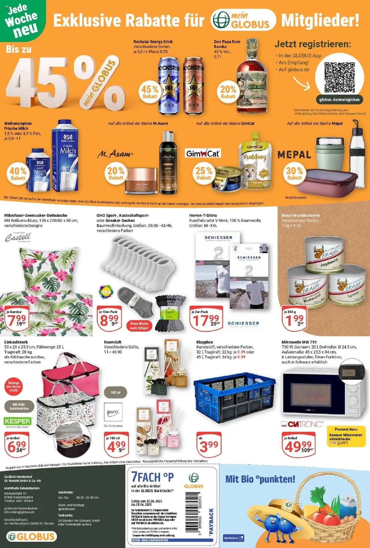 Globus prospekt Kaiserslautern	 - gültig ab dem 22.06.2025 | Seite: 25 | Produkte: Milch, Energy, Rockstar, Box