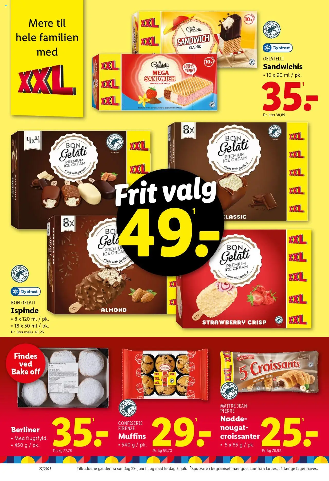 Lidl Tilbudsavis gyldig fra 03.07.2025 | Side: 31 | Produkter: Croissanter, Nougat, Søm, Muffins