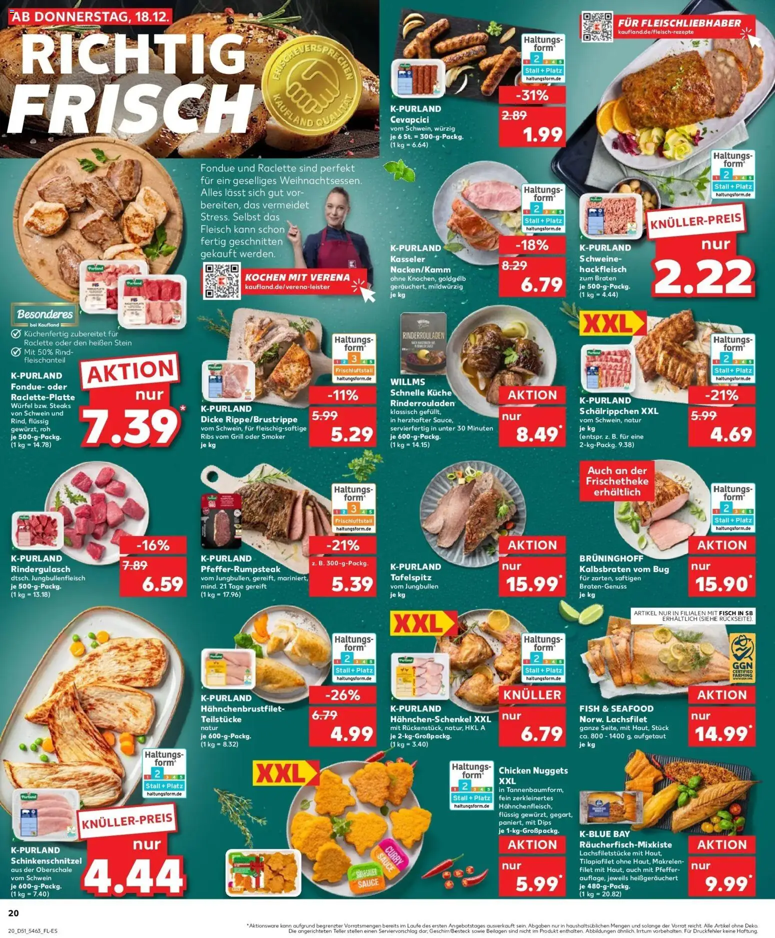 Kaufland prospekt Delmenhorst	 – gültig ab 22.12.2025 | Seite: 20 | Produkte: Tafelspitz, Cevapcici, Fondue, Hackfleisch
