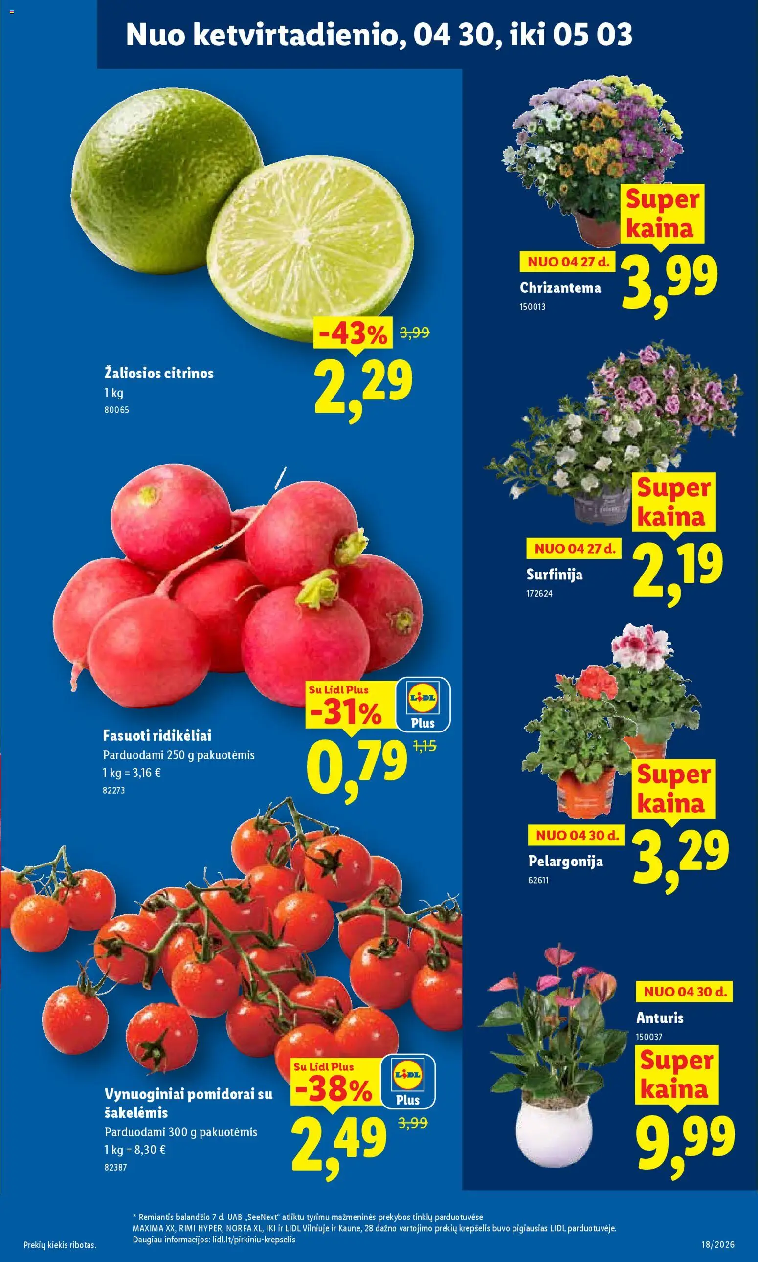 LIDL akcijos nuo 27.04.2026 | Puslapis: 35 | Prekių: Krepšelis, Pomidorai