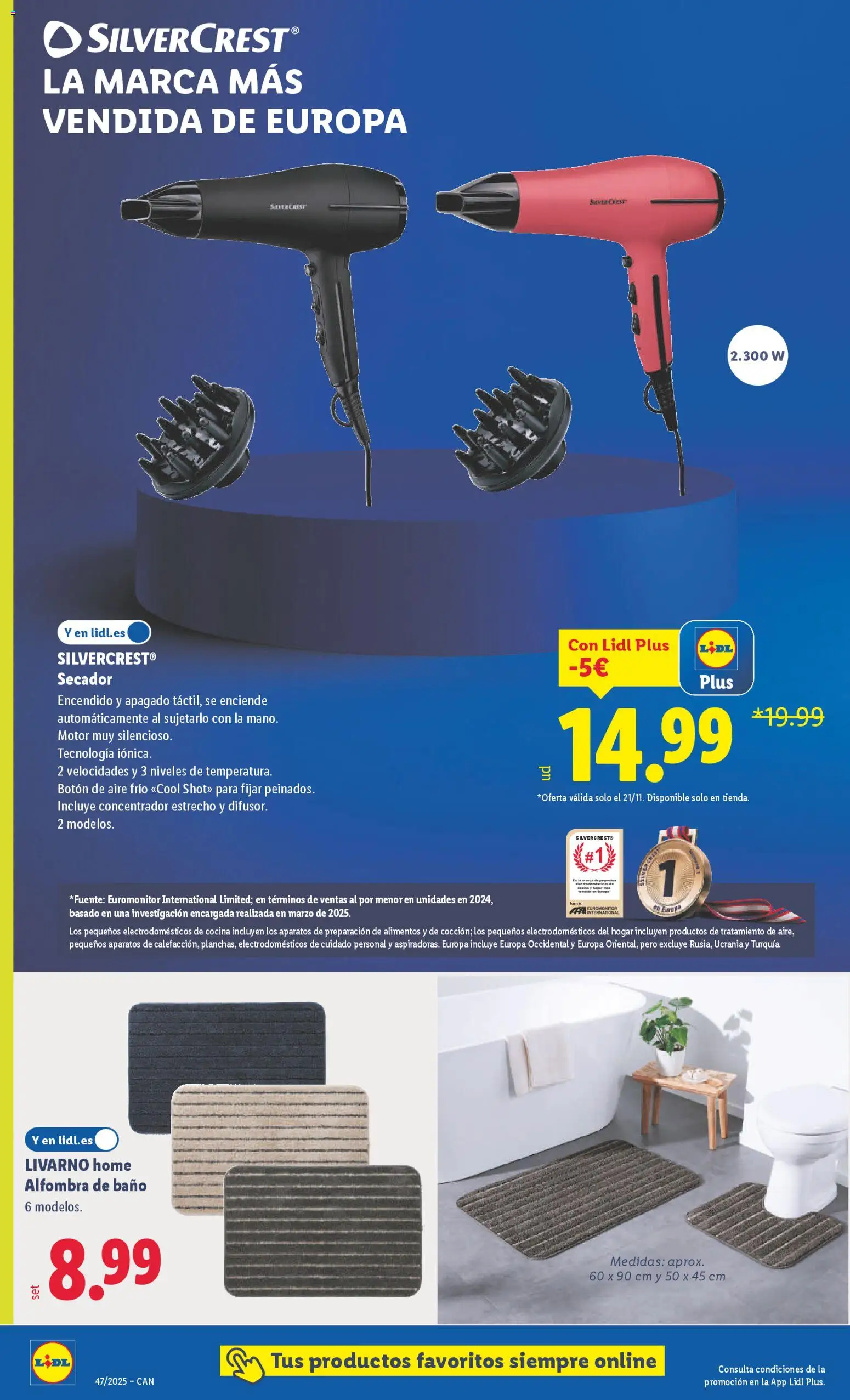 Lidl - Canarias  │ válido desde el 17.11.2025 | Página: 16 | Productos: Cocina, Κούβα, Baño, Alfombra