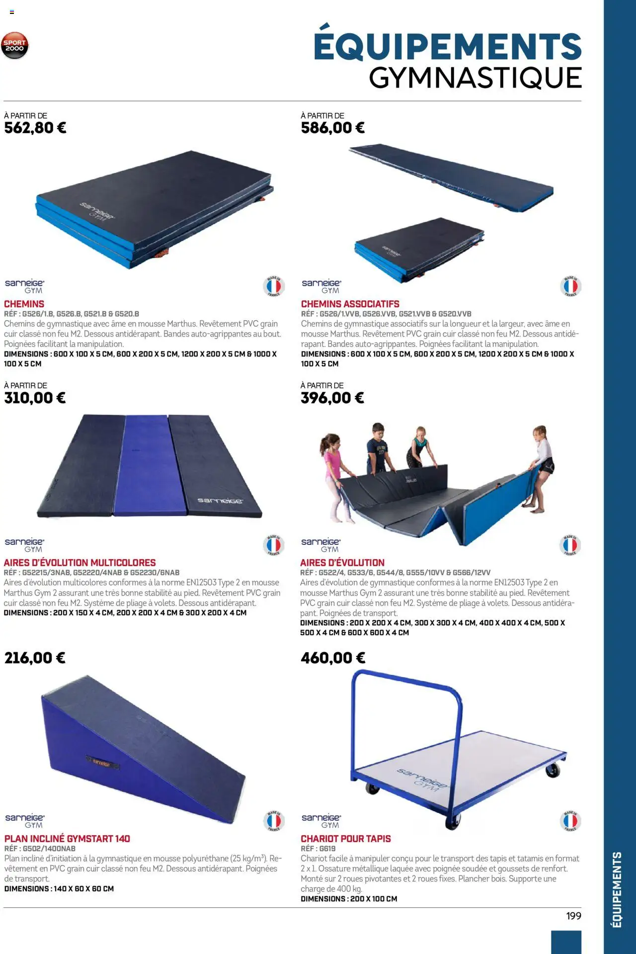  | Page: 199 | Produits: Mousse, Poignées, Tapis