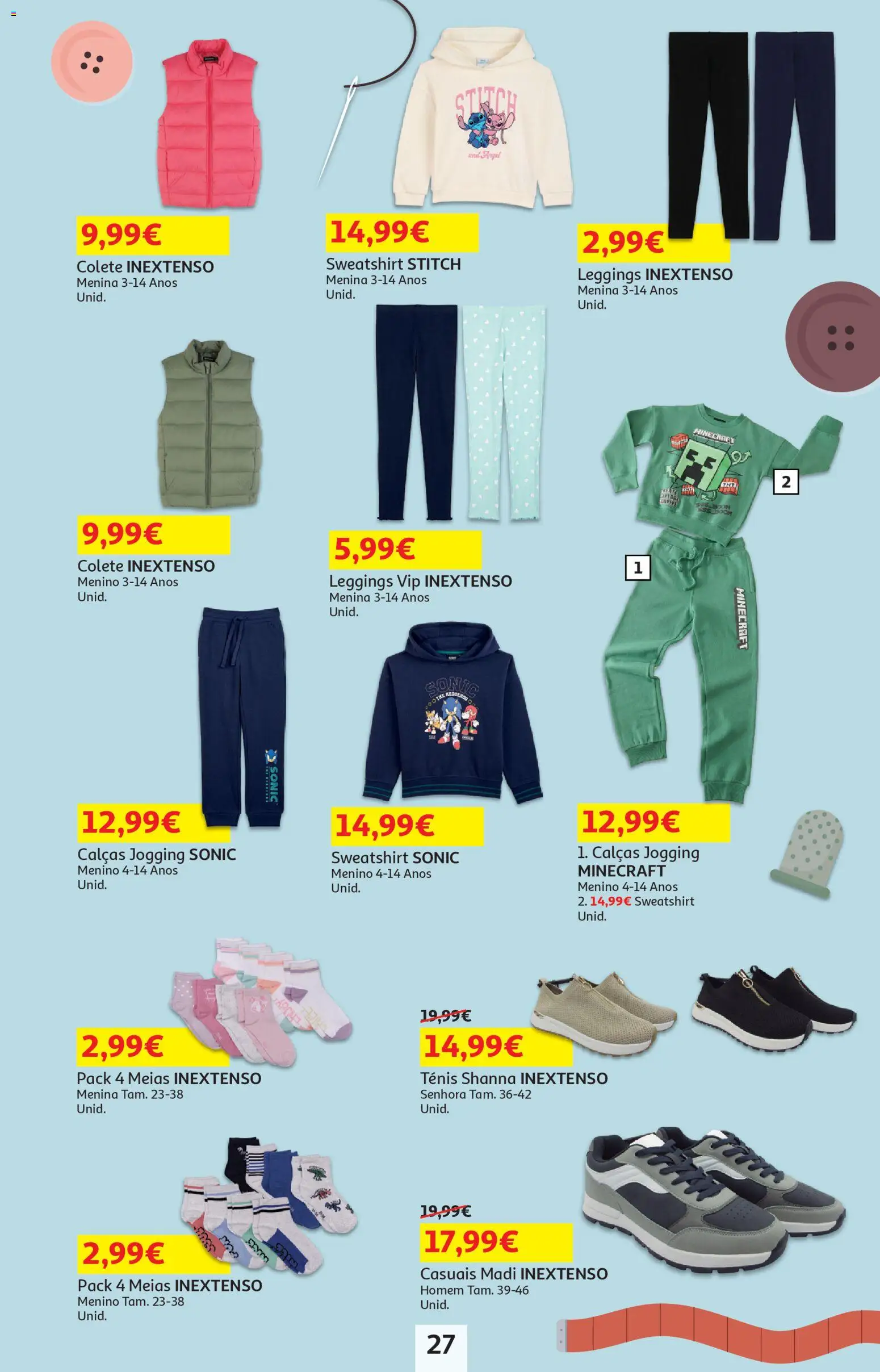 Auchan - Preços Redondos - Pet │ válido de 27.01.2026 | Página: 27 | Produtos: Sweatshirt, Calças, Colete, Meias
