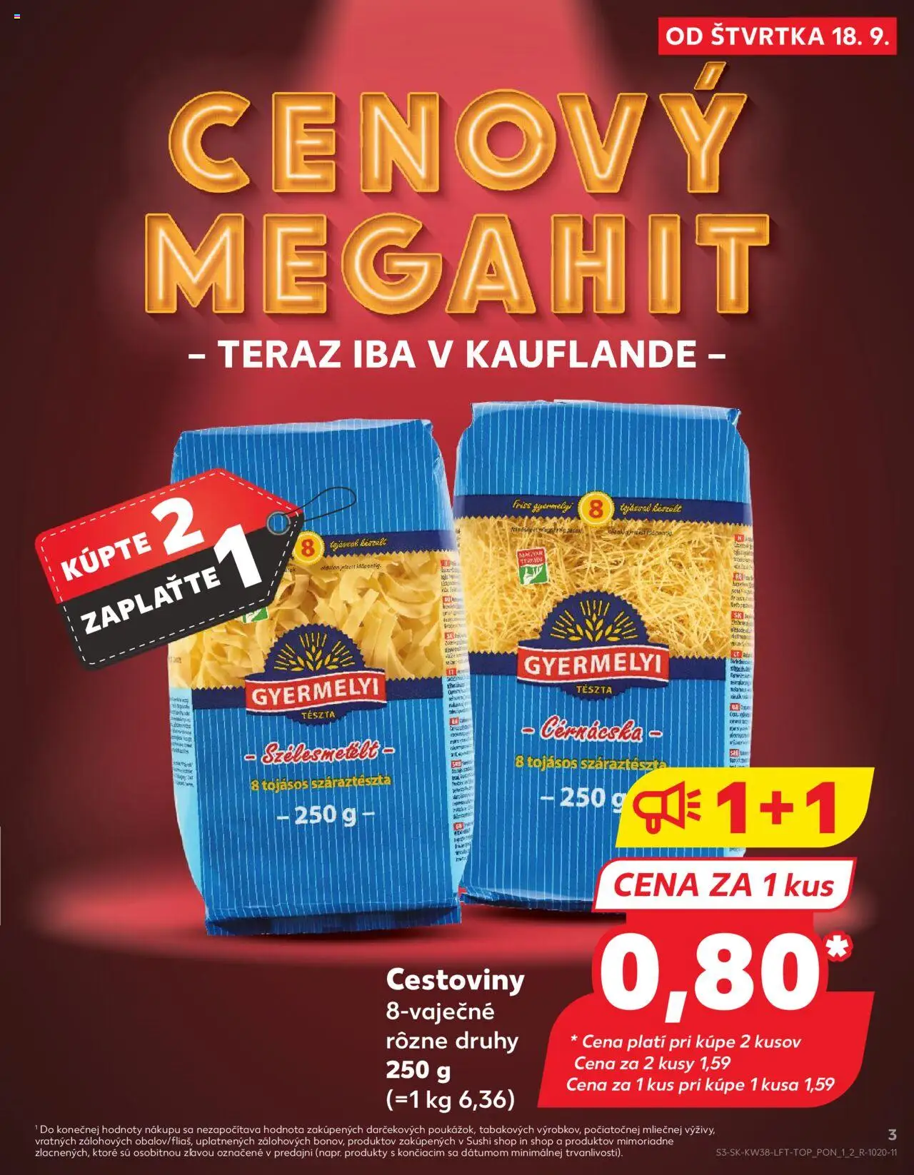 Kaufland SK akciós ujság - amely érvényes a következő dátumtól: 18.09.2025 | Oldal: 3