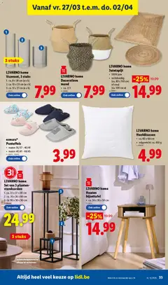 Lidl Folder week 13 - Voorbeeld van een folder van Lidl, geldig van 23.03.2026 | Pagina: 33 | Producten: Slippers, Mand