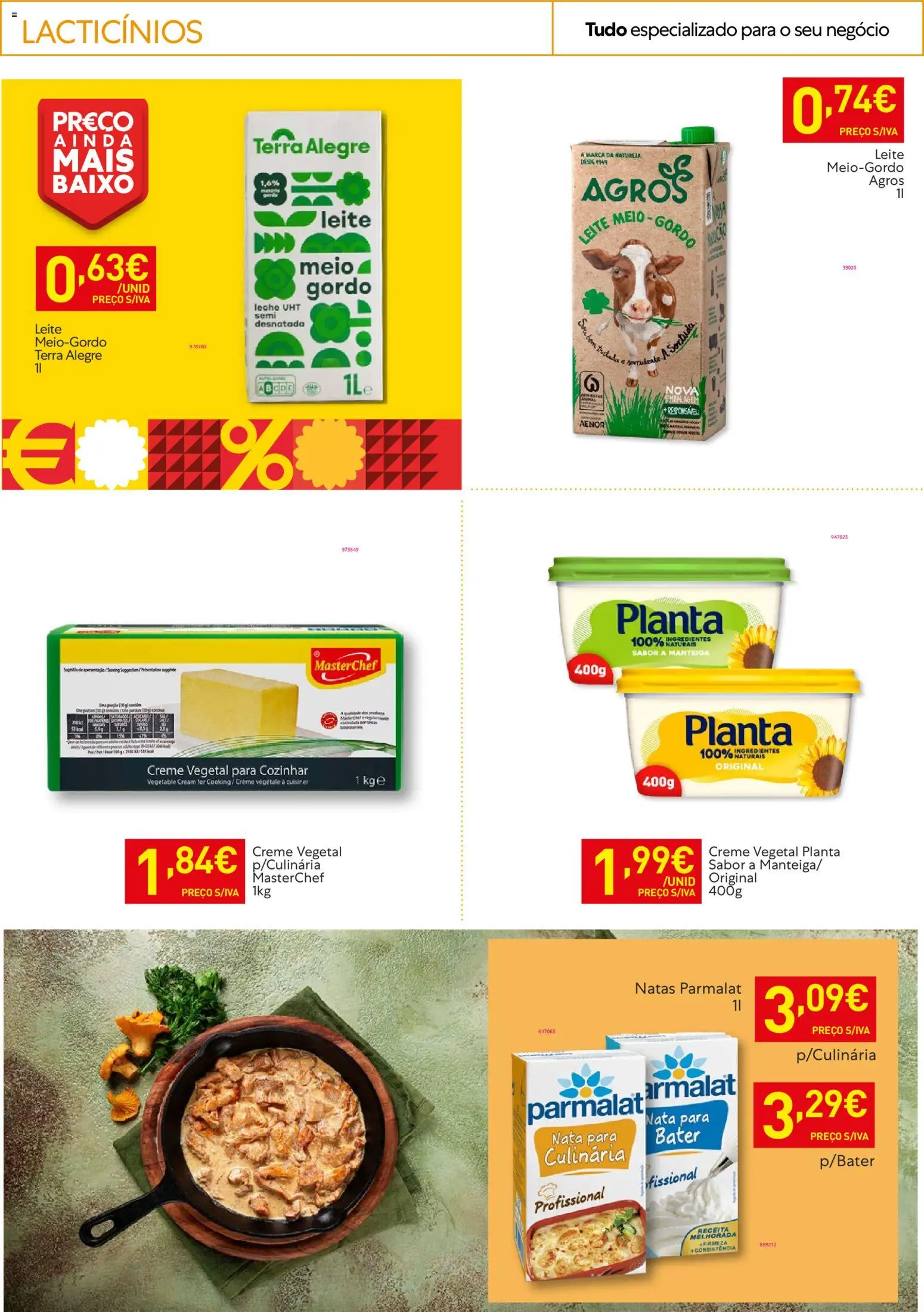 Recheio folheto │ válido de 20.01.2026 | Página: 10 | Produtos: Leite, Manteiga, Creme, Natas