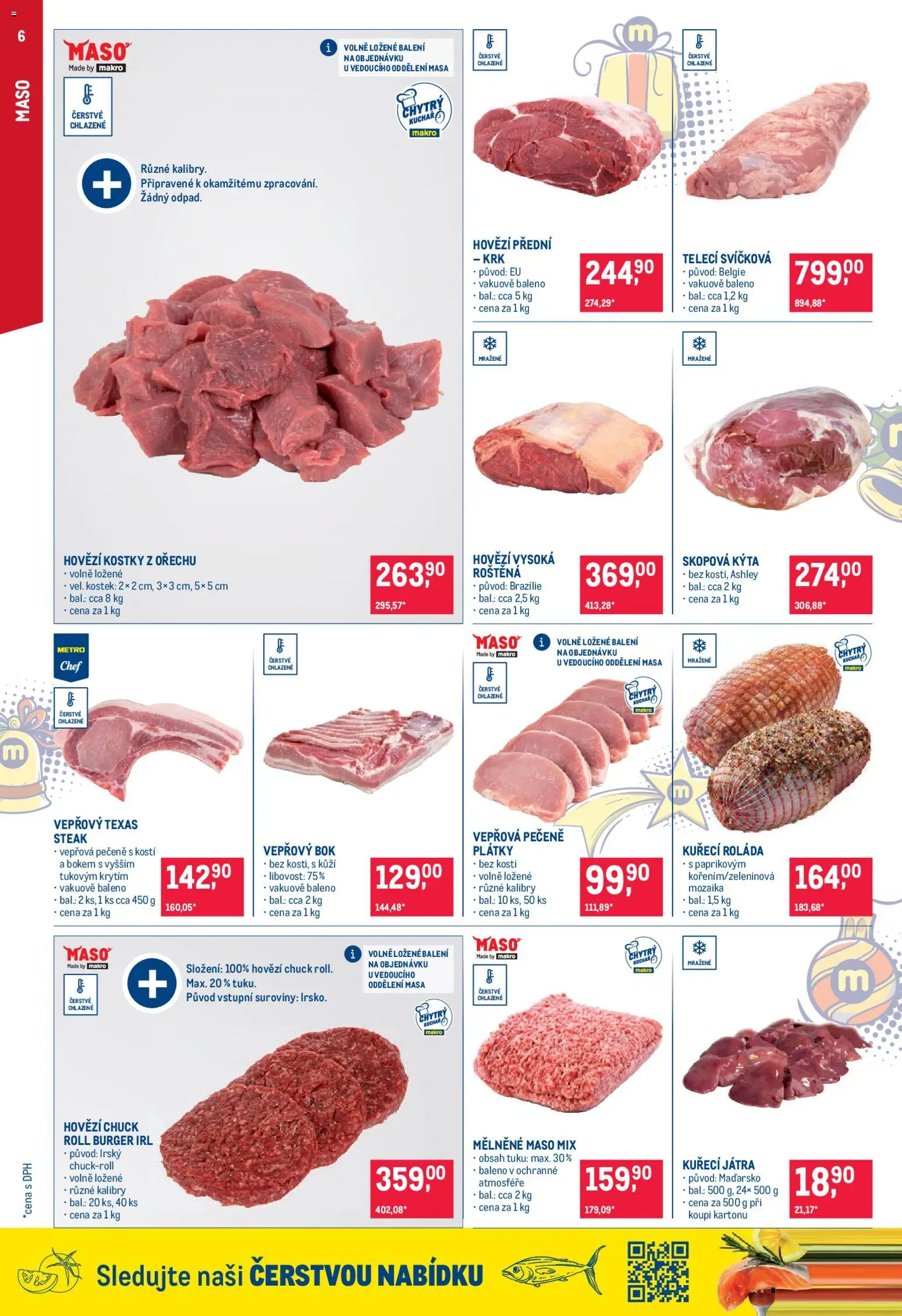 Makro leták - Gastronomie od 17.12.2025 | Strana: 6 | Produkty: Burger, Vepřový bok, Maso, Kostky