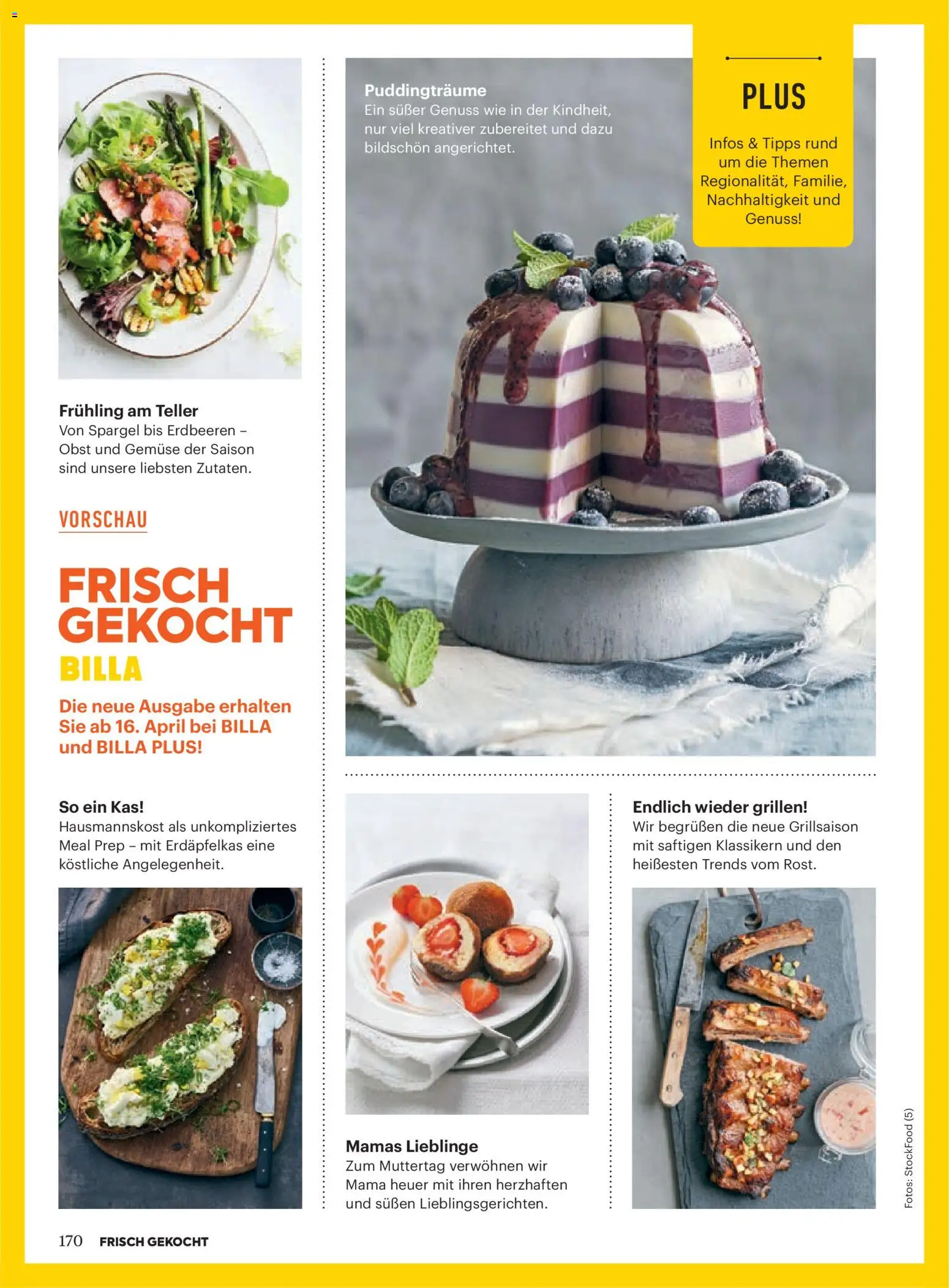 Billa  Frisch Gekocht gültig ab 01.03.2026 | Seite: 168 | Produkte: Erdbeeren, Gemüse, Obst