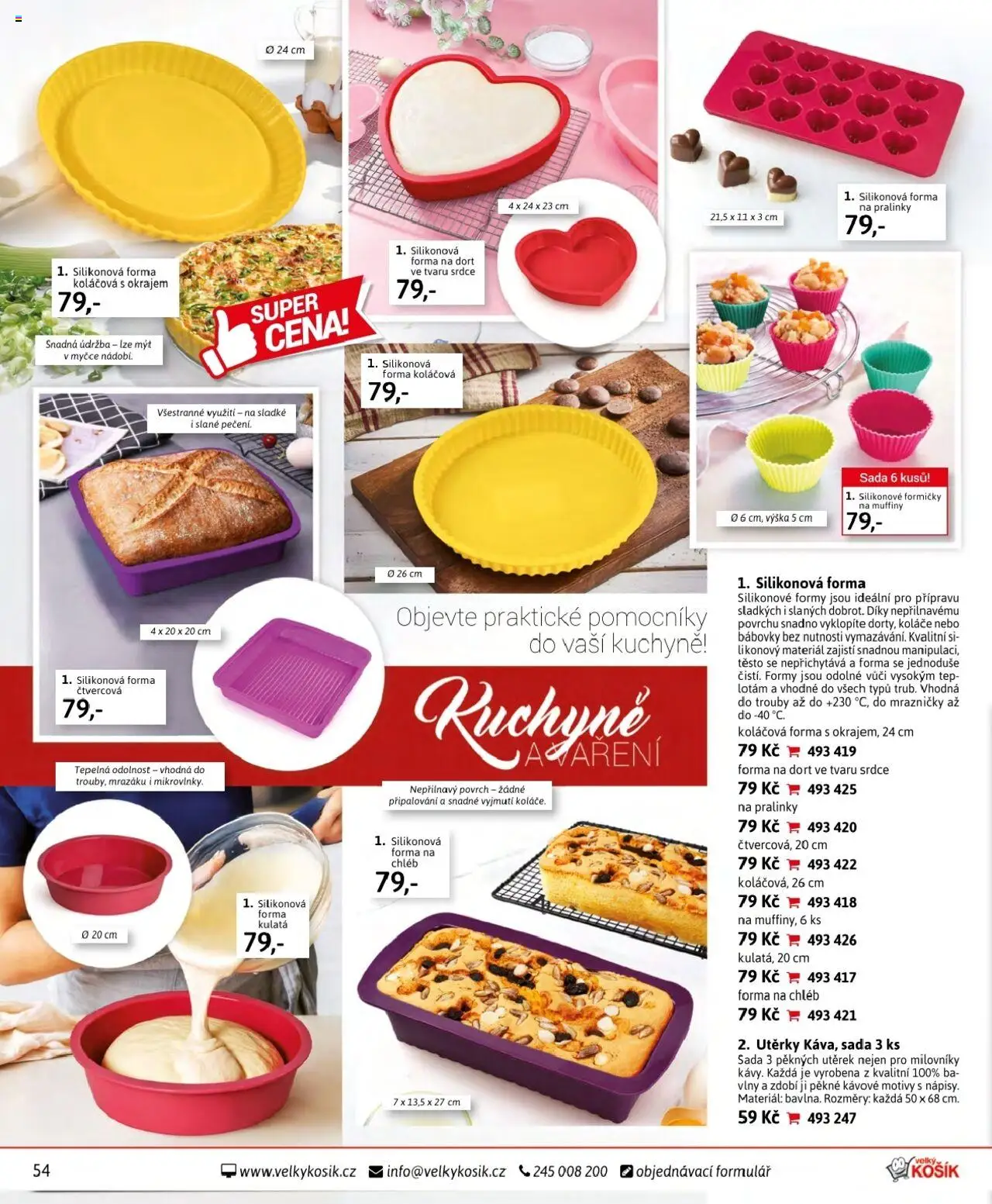 Velký Košík katalog - srpen od 01.08.2025 | Strana: 54 | Produkty: Forma, Forma na dort, Dort, Kuchyně