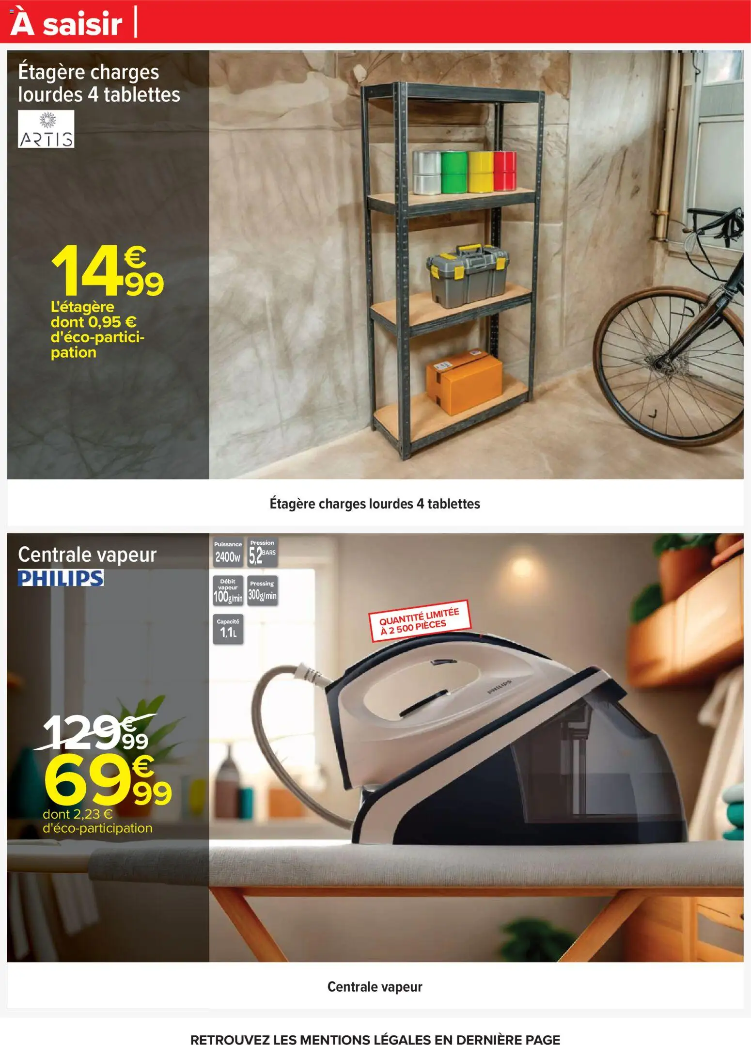 {H1} | Page: 74 | Produits: Centrale vapeur, Étagère