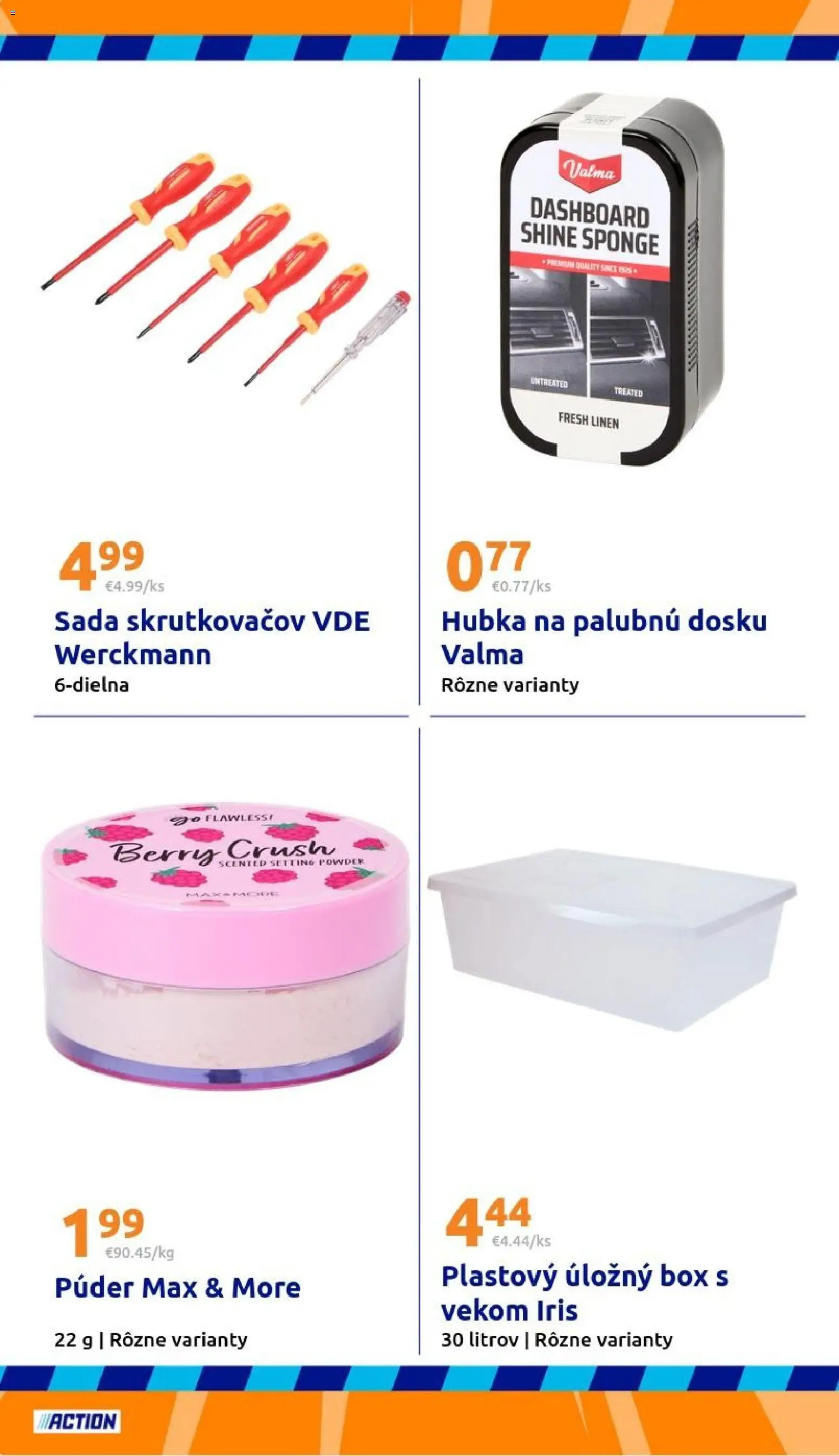 Nové Action akcie – leták je platný od 28.01.2026 | Strana: 24 | Produkty: Púder, Hubka