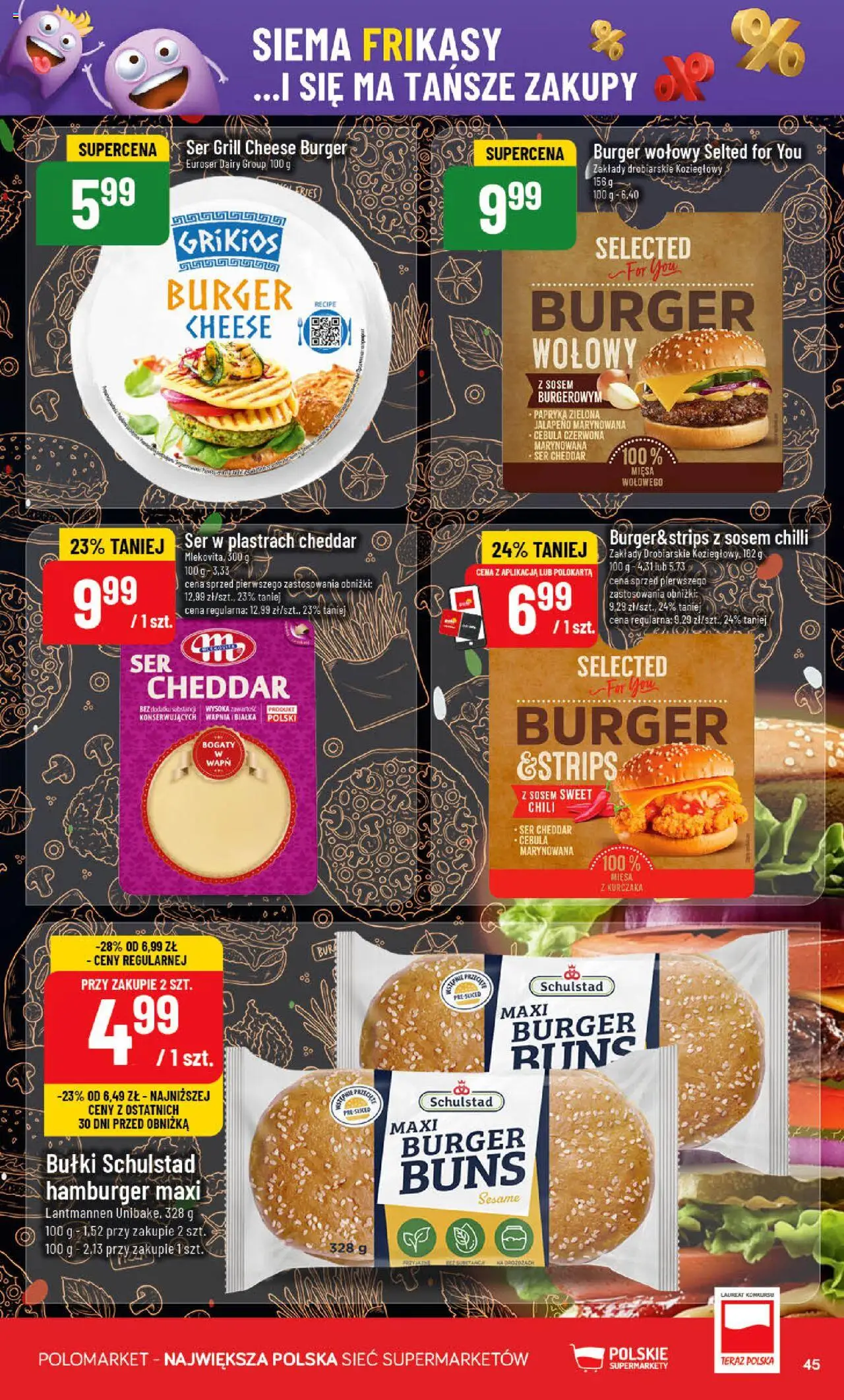 POLOmarket Gazetka od 28.05.2025 | Strona: 45 | Produkty: Hamburger, Papryka, Ser, Cheddar