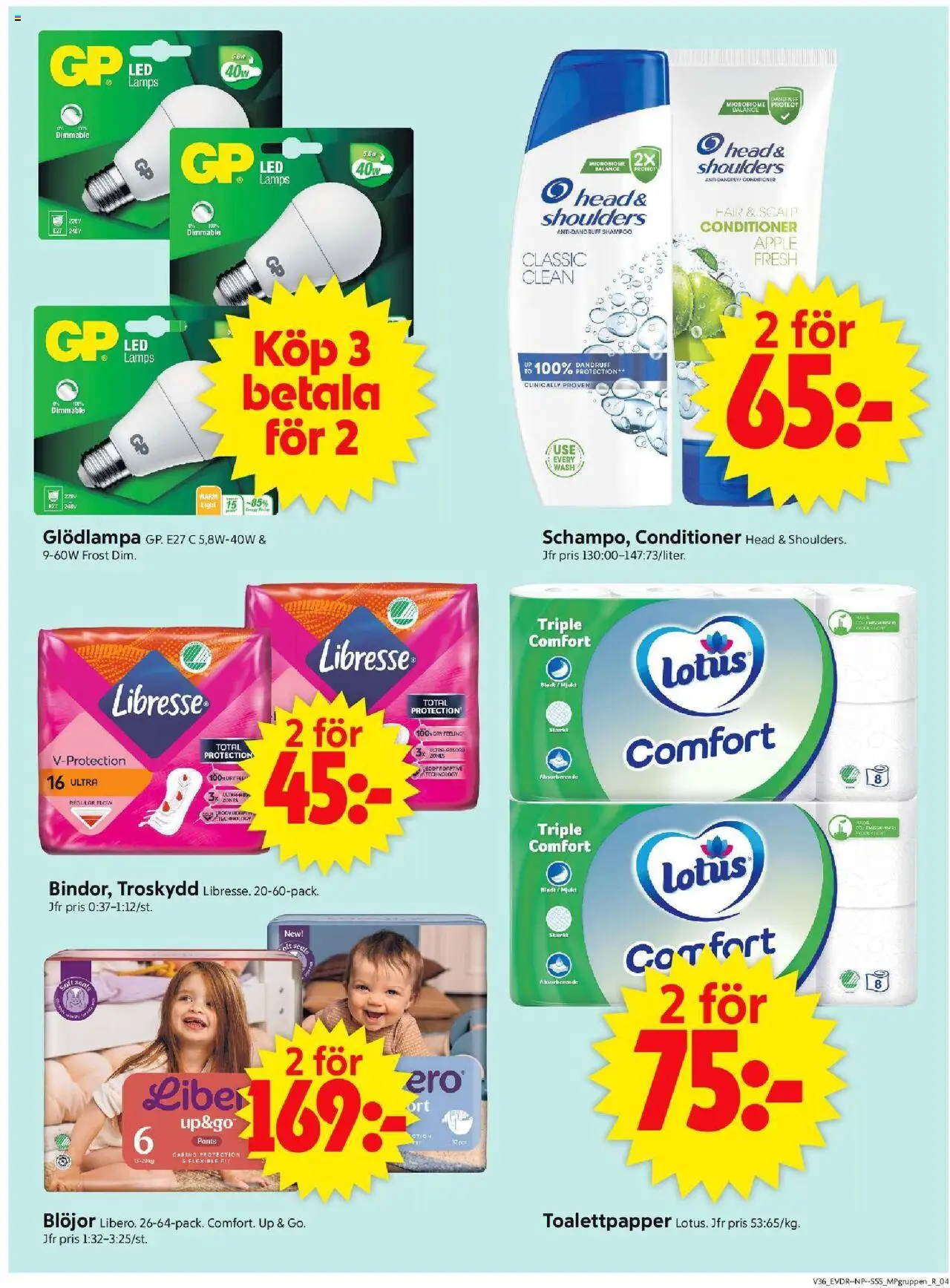 ICA Supermarket reklamblad aktuell från 01.09.2025 | Sida: 13 | Produkter: Toalettpapper, Äpple, Blöjor