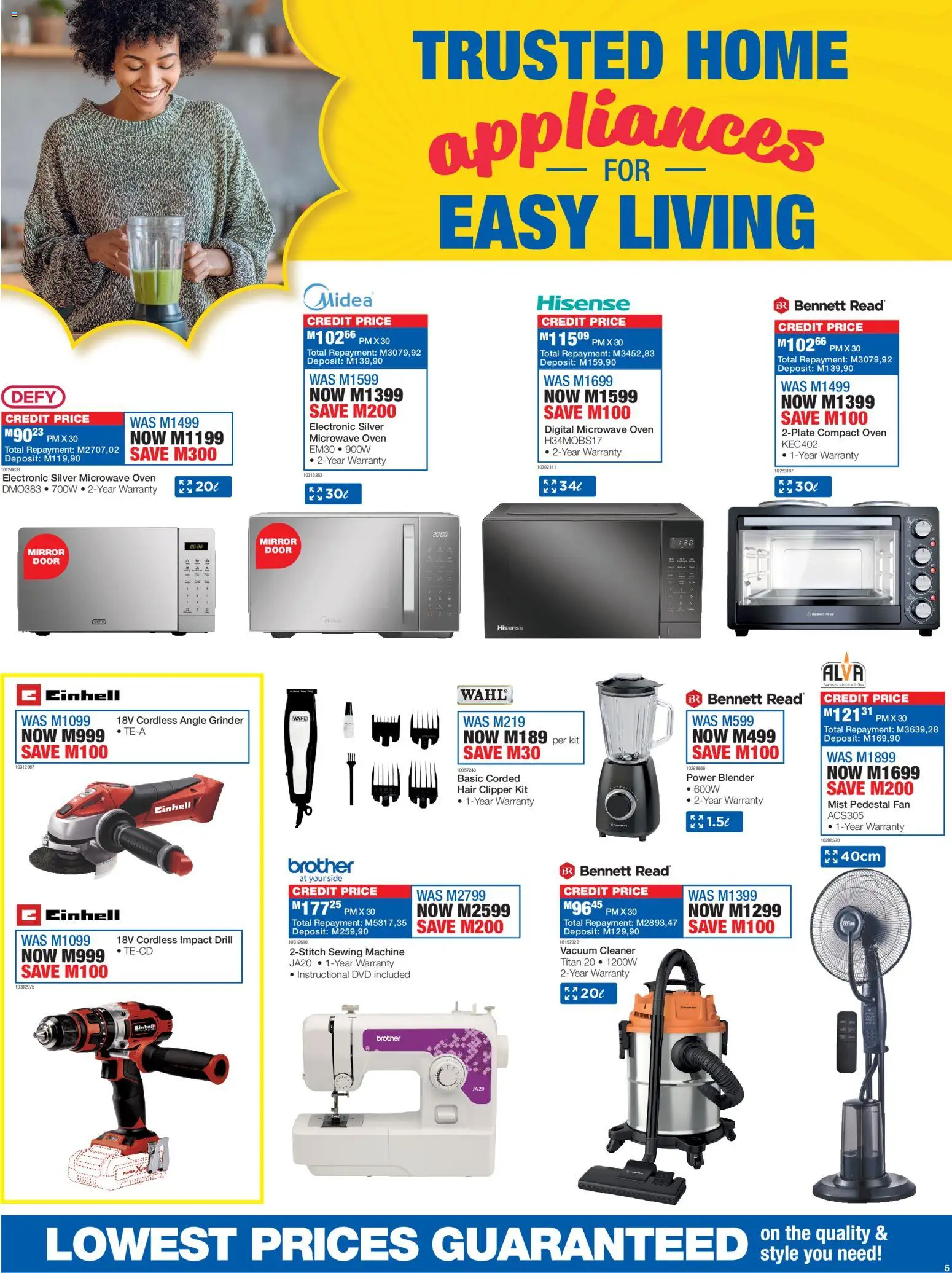 New OK Furniture catalogue – valid from 19.01.2026 | Page: 5 | Products: Drill, Mirror, Tea, Angle grinder