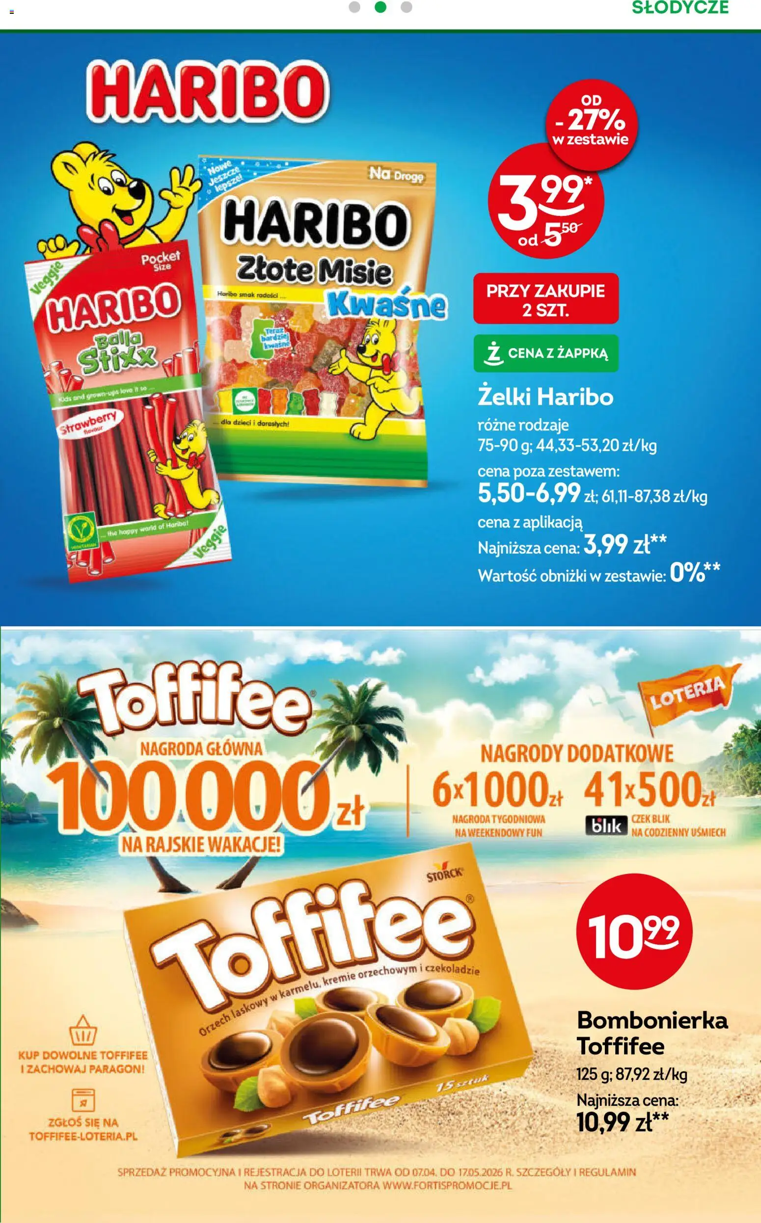 Żabka gazetka od 08.04.2026 | Strona: 25 | Produkty: Żelki haribo, Bombonierka, Toffifee, Żelki