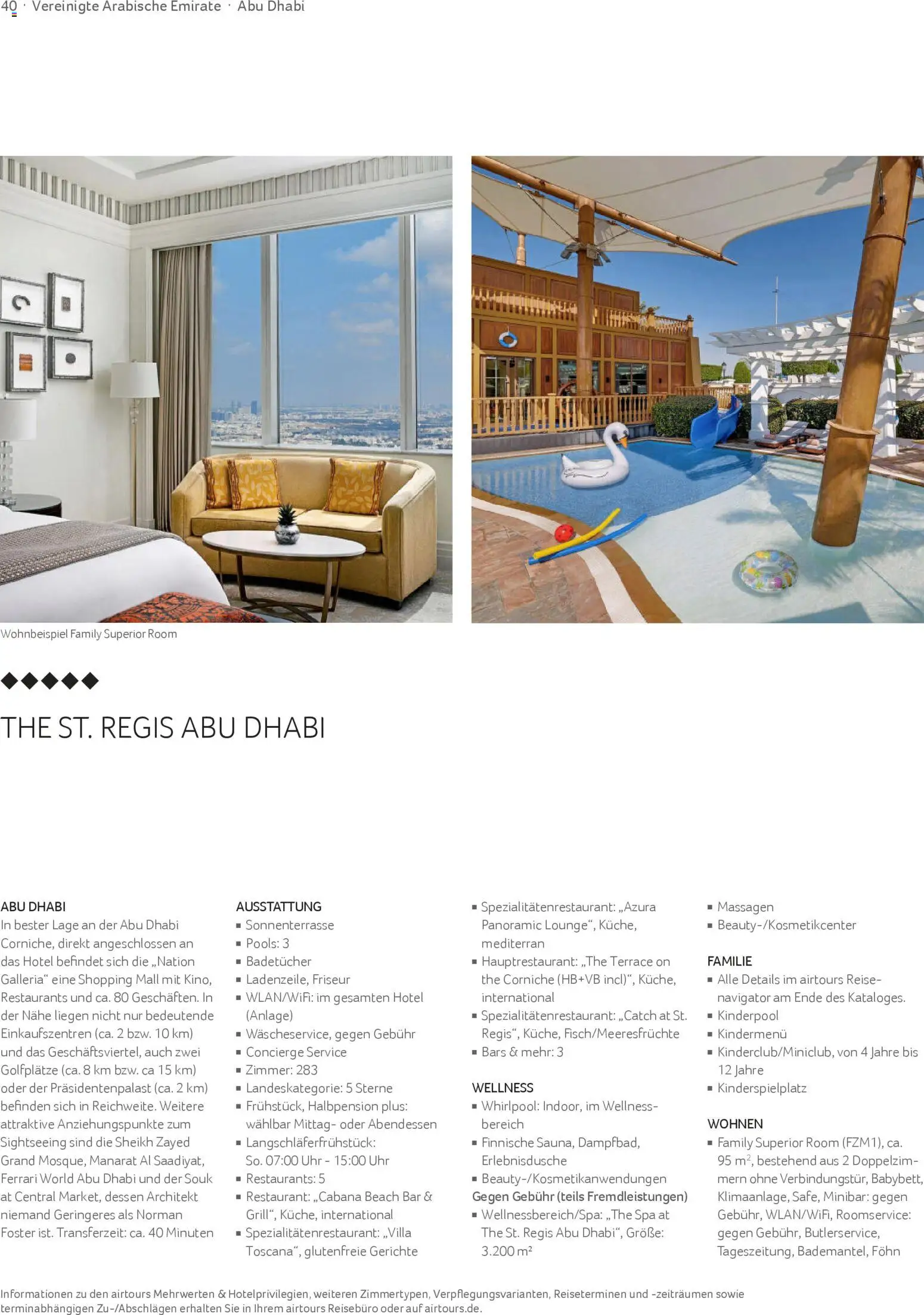 TUI airtours Katalog  Familie 2025/26 – gültig ab 01.11.2025 | Seite: 40 | Produkte: Babybett, Föhn, Uhr