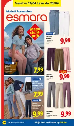 ESMARA® T-shirt, maten 36/38-44/46, 100% katoen - Voorbeeld van een folder van Lidl, geldig van 13.04.2026 | Pagina: 26 | Producten: Shirt, Broek