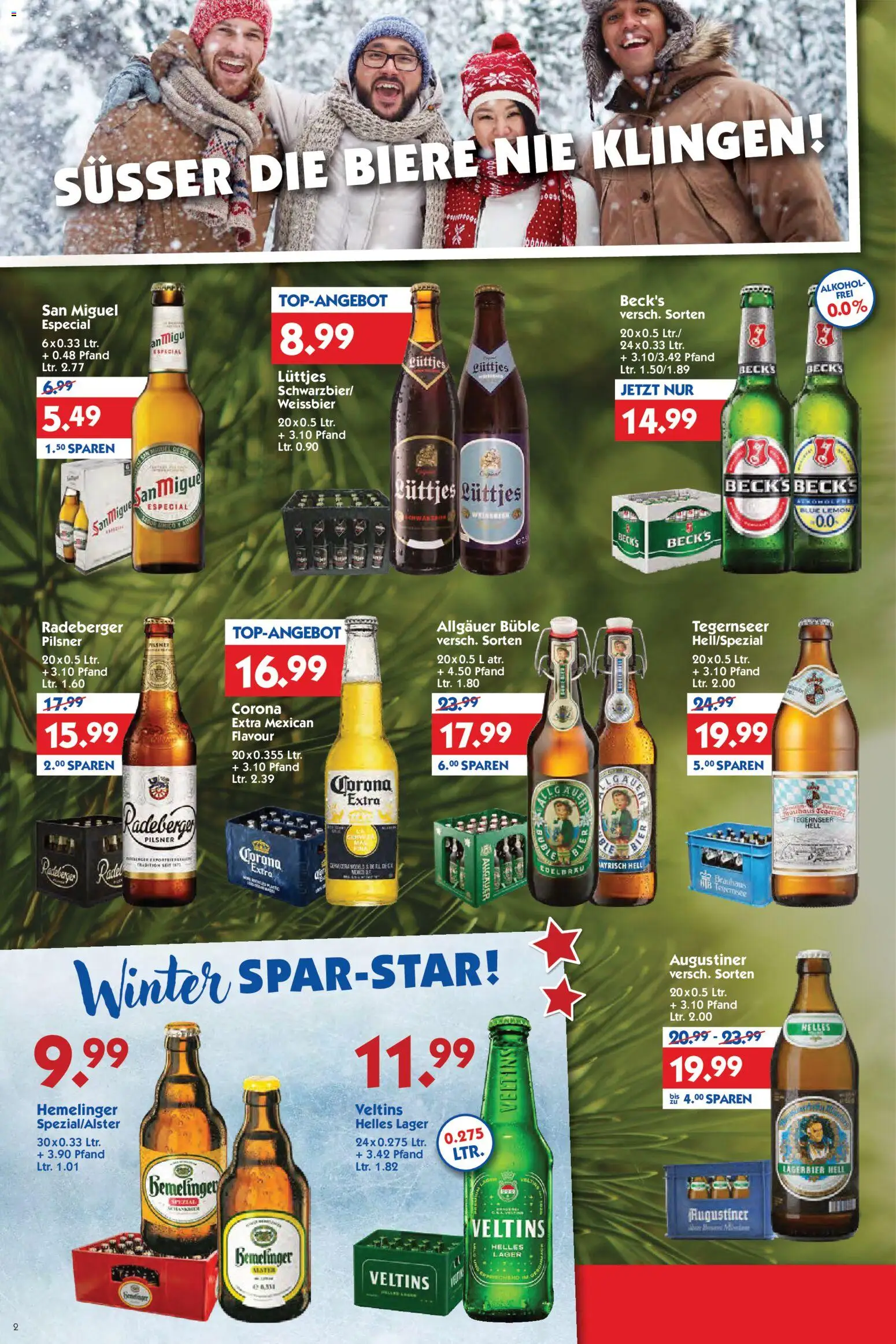 HOL’AB! Prospekt 	 – gültig ab 24.11.2025 | Seite: 2 | Produkte: Bier, Weißbier, Radeberger pilsner, Veltins