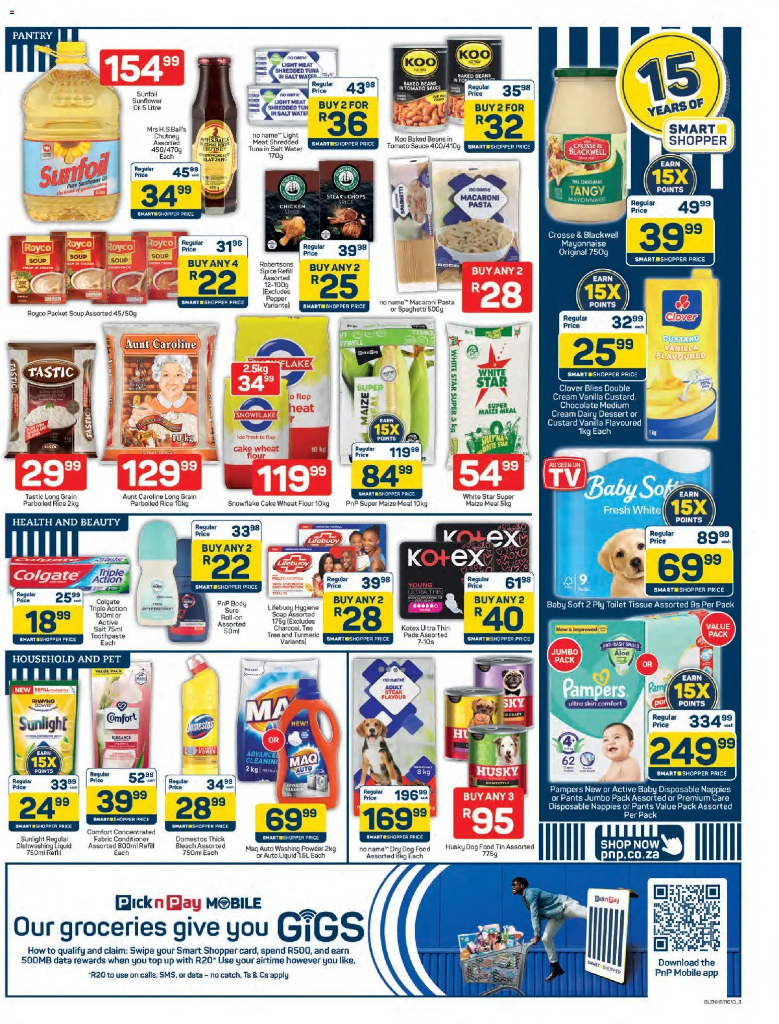 New Pick n Pay catalogue – valid from 09.04.2026 | Page: 3 | Products: Data, Maize meal, Chocolate, Chicken