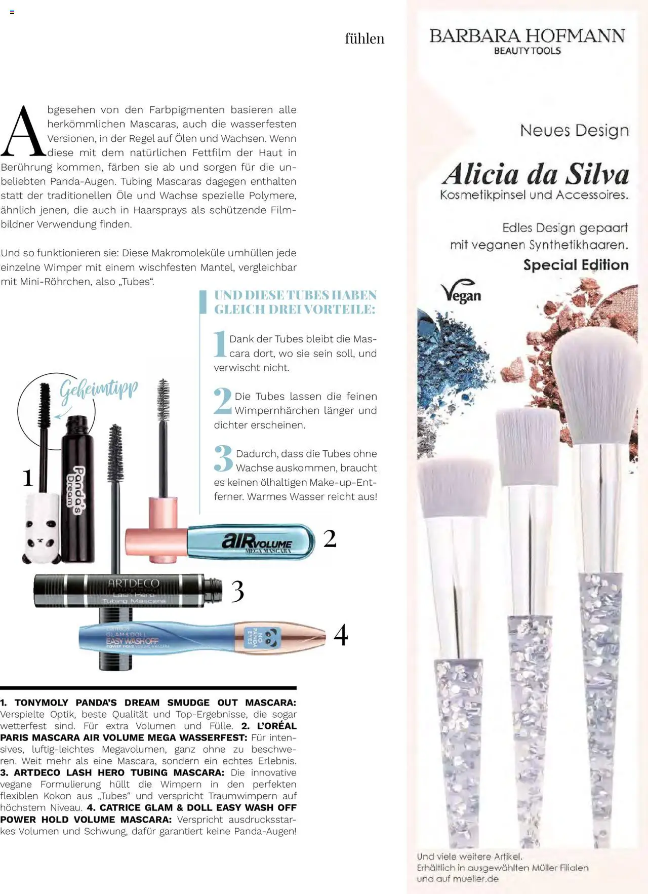 Müller Magazin ab 01.07.2025 | Seite: 41 | Produkte: Wasser, Mascara