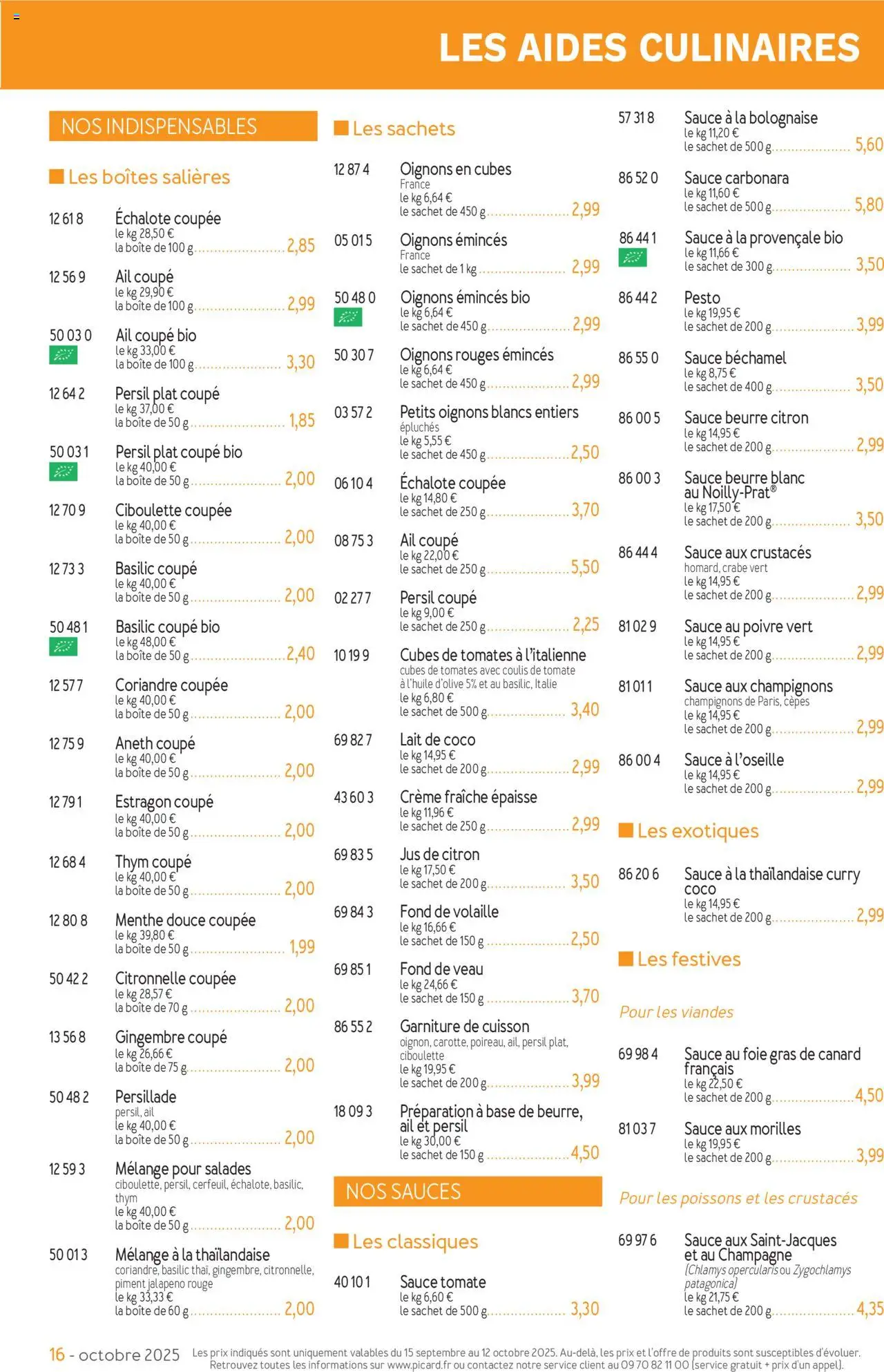 {H1} | Page: 16 | Produits: Volaille, Piment, Crème fraiche, Crème