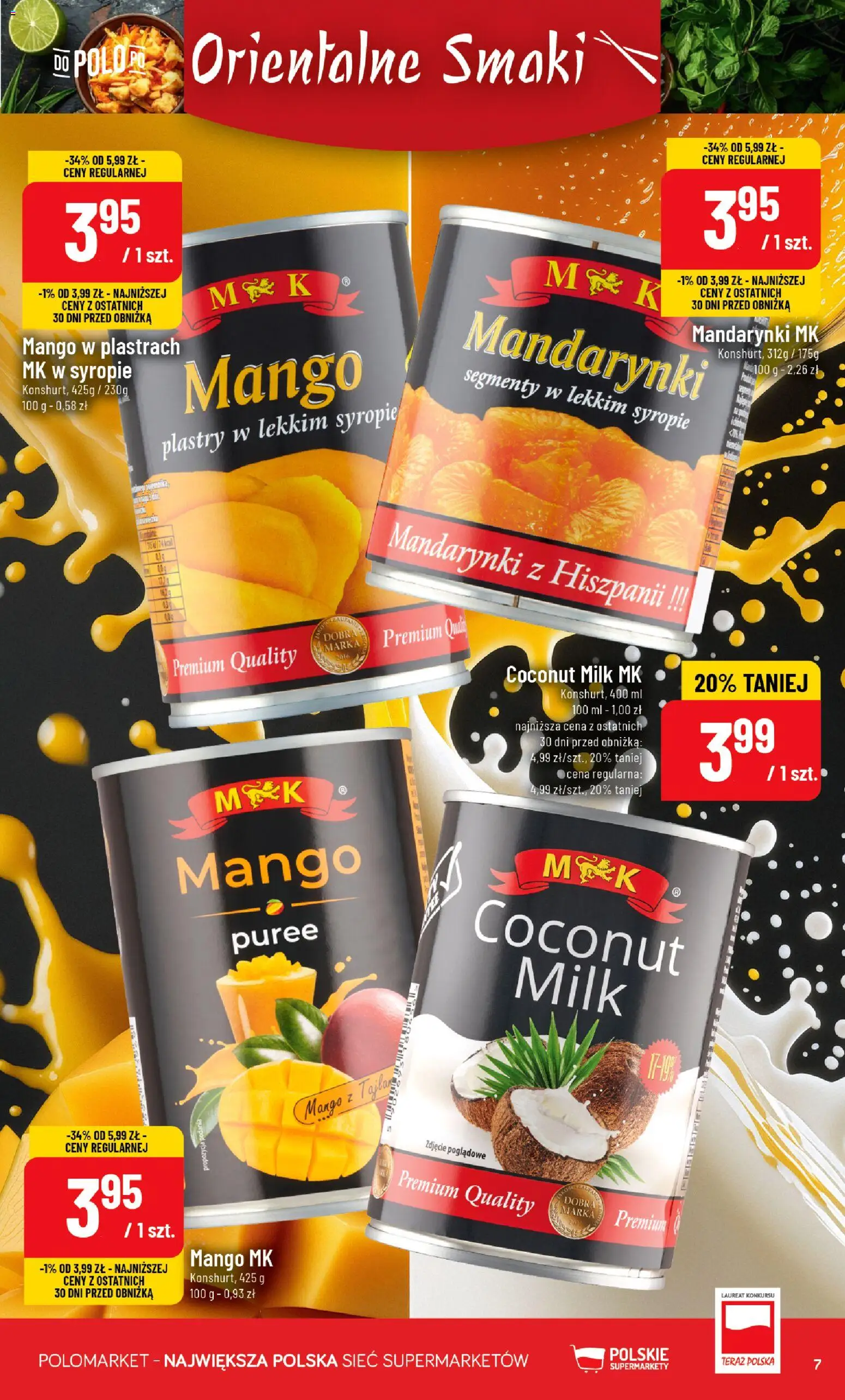 POLOmarket Gazetka - Orientalne Smaki od 14.01.2026 | Strona: 7 | Produkty: Mango, Mandarynki