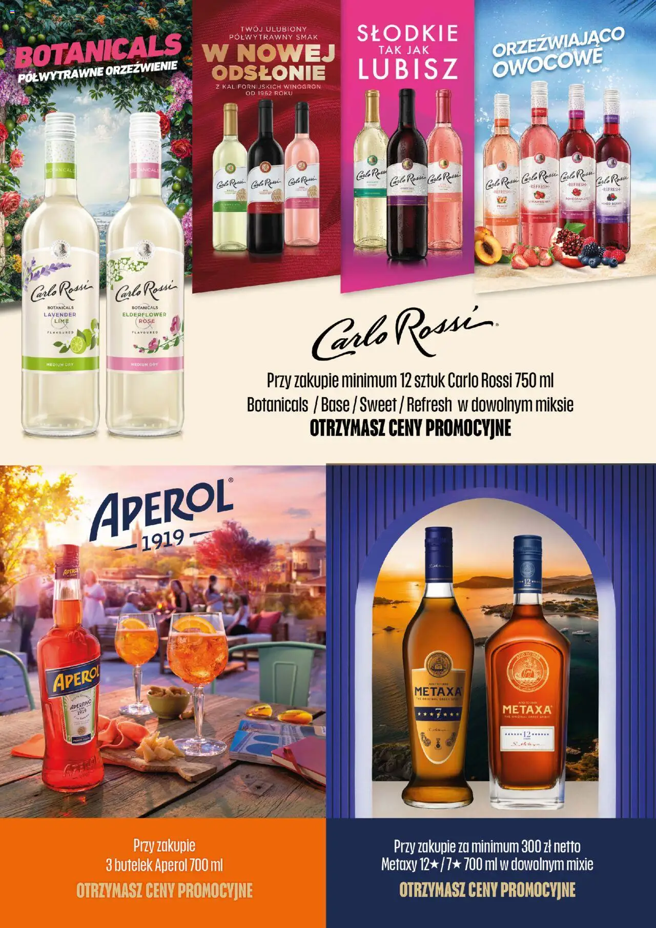 Eurocash Gazetka - Katalog Alkoholowy od 01.06.2025 | Strona: 31 | Produkty: Metaxa, Aperol, Carlo Rossi