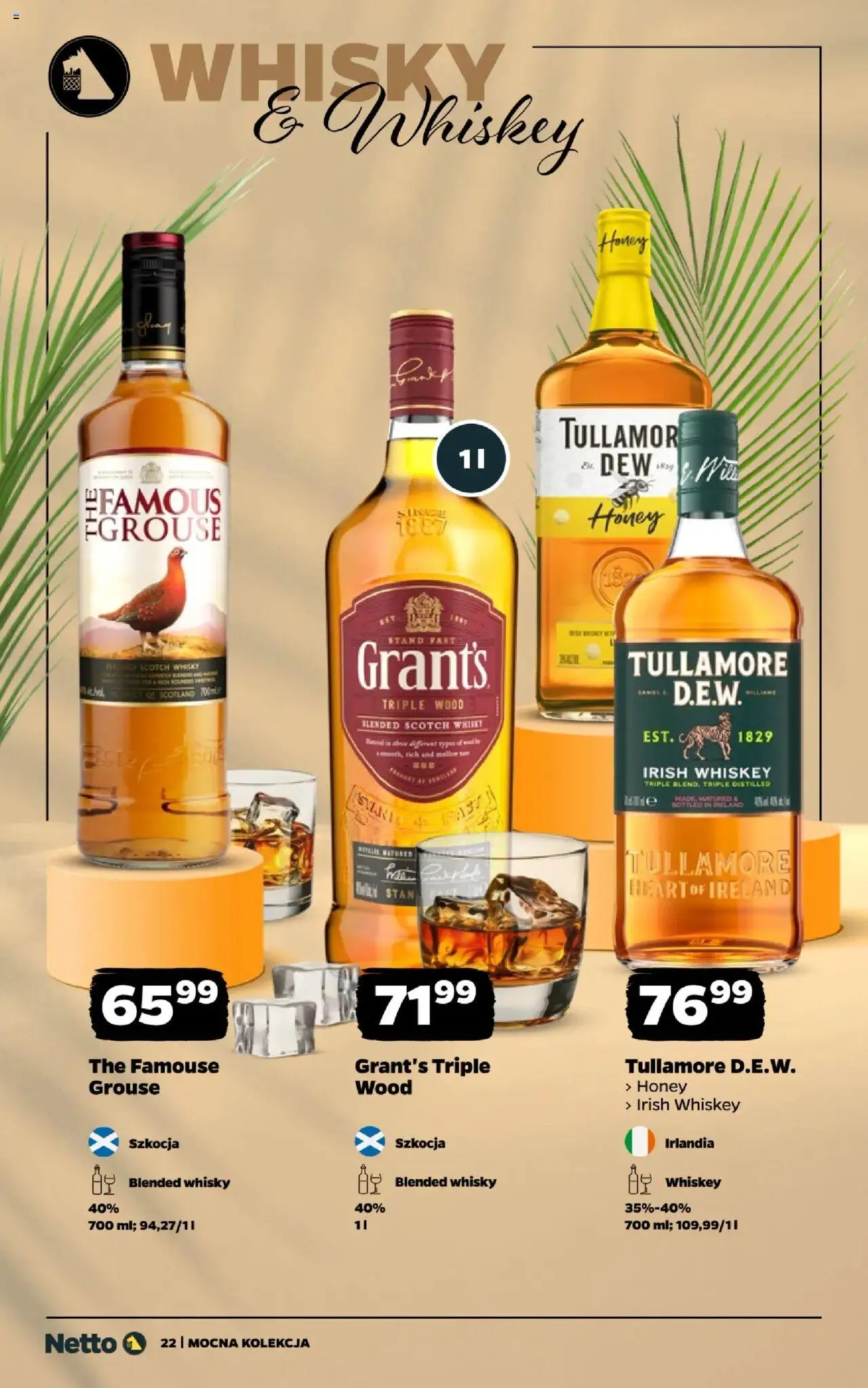 Netto gazetka - Mocna Kolekcja od 01.08.2025 | Strona: 22 | Produkty: Grant's, Whisky