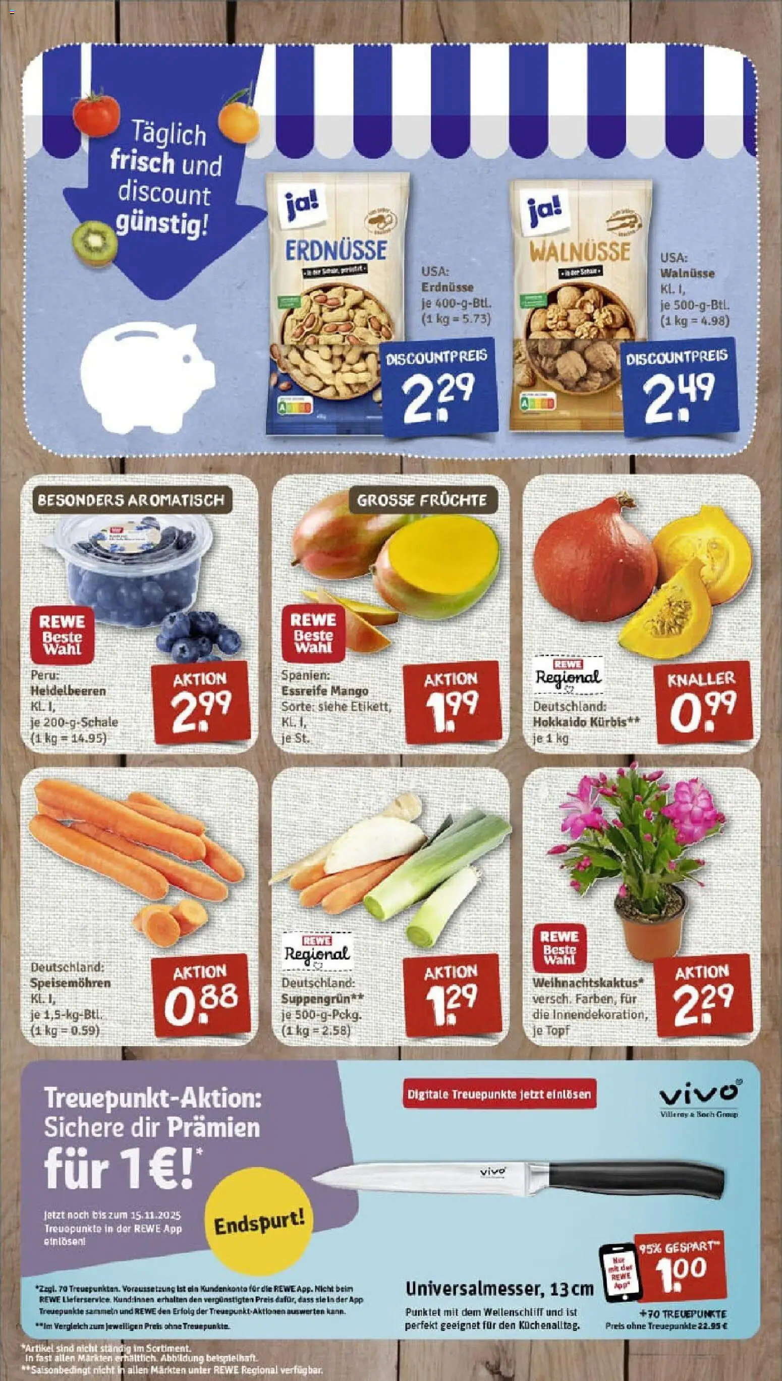 Rewe prospekt Kaarst	 – gültig ab 26.10.2025 | Seite: 3 | Produkte: Vivo, Heidelbeeren, Mango, Kürbis