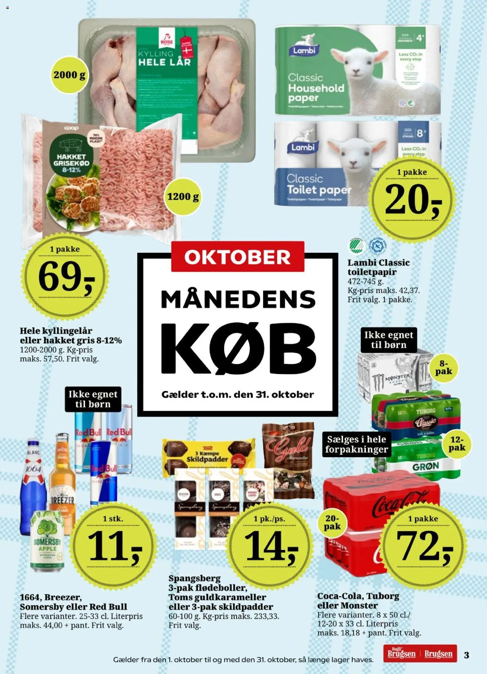 Dagli'Brugsen tilbudsavis – gyldig fra 24.10.2025 | Side: 3 | Produkter: Toilet