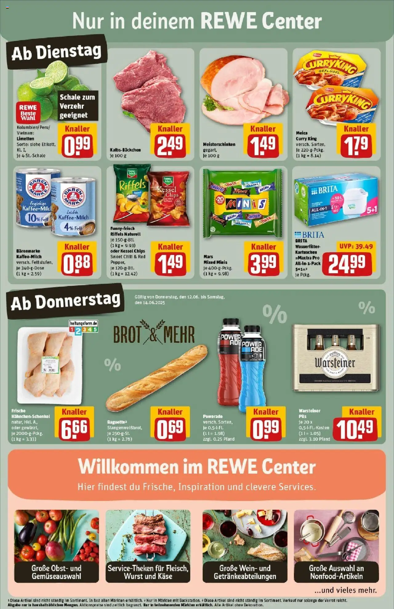 Rewe prospekt Mechernich / Kommern	 - gültig ab dem 08.06.2025 | Seite: 3 | Produkte: Limetten, Snickers, Wurst, Chili