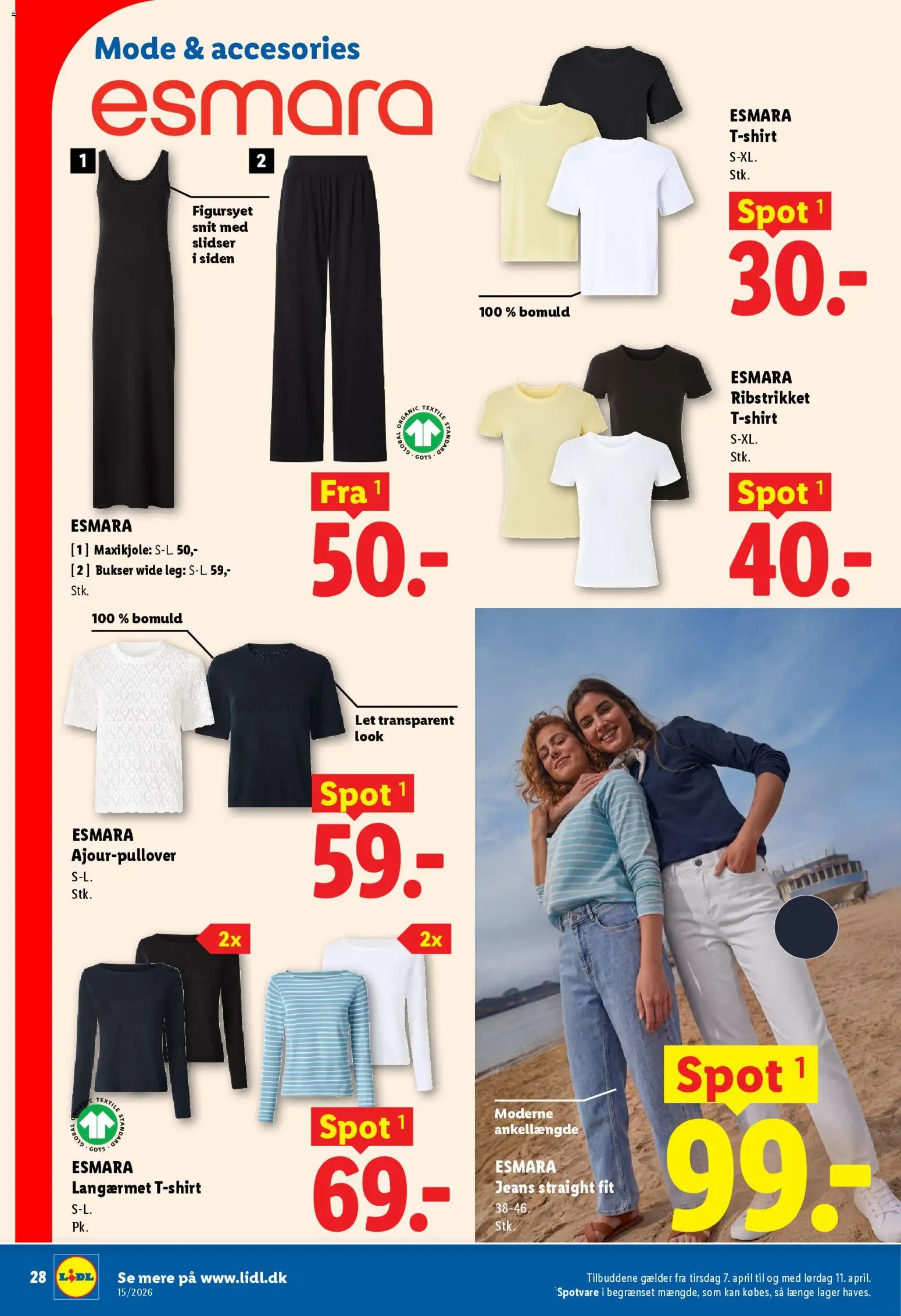Lidl tilbudsavis – gyldig fra 07.04.2026 | Side: 14 | Produkter: Bukser, Jeans, Søm