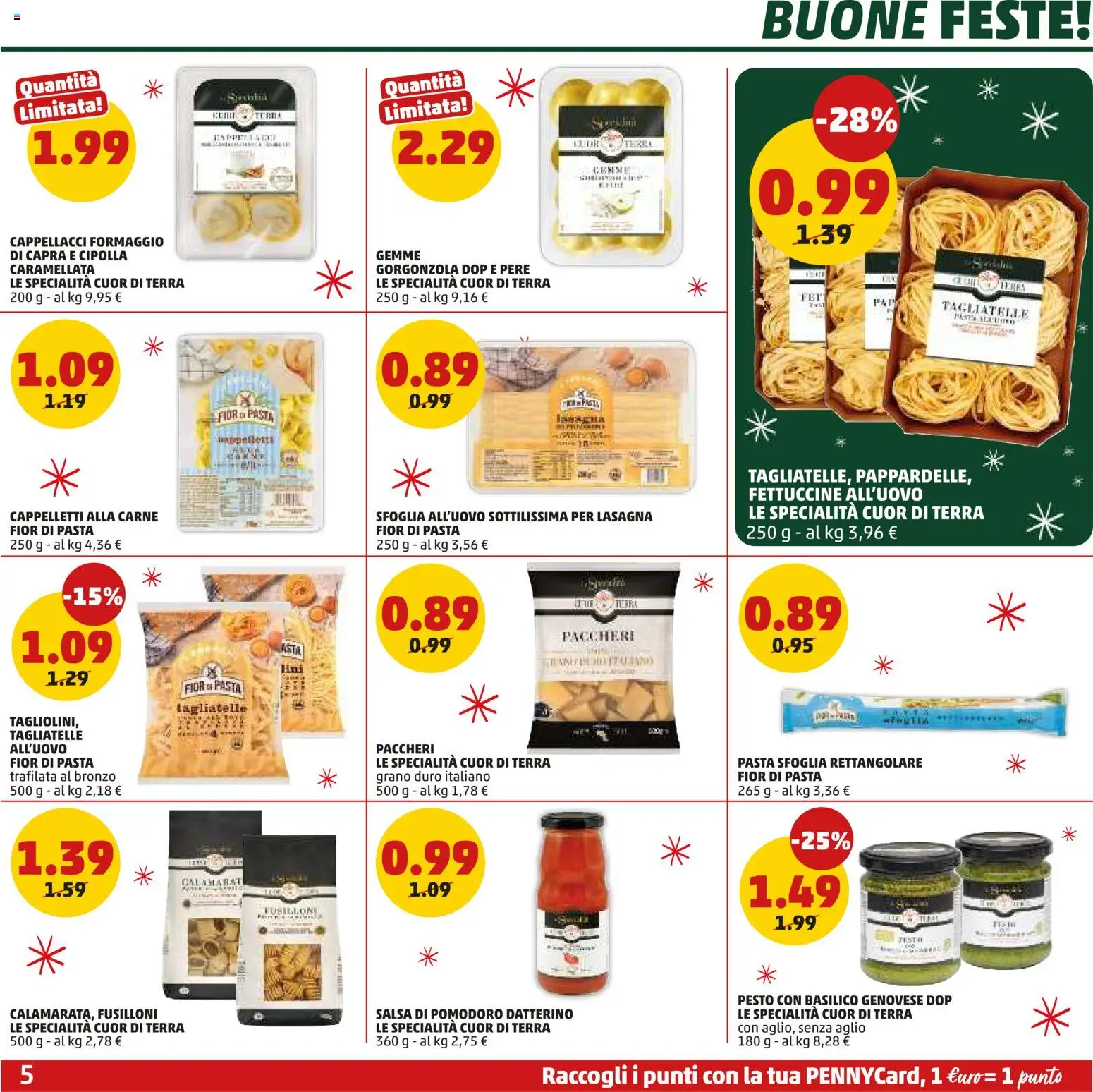Volantino PENNY del 15.12.2025 | Pagina: 5 | Prodotti: Tagliatelle, Lasagna, Fettuccine, Terra