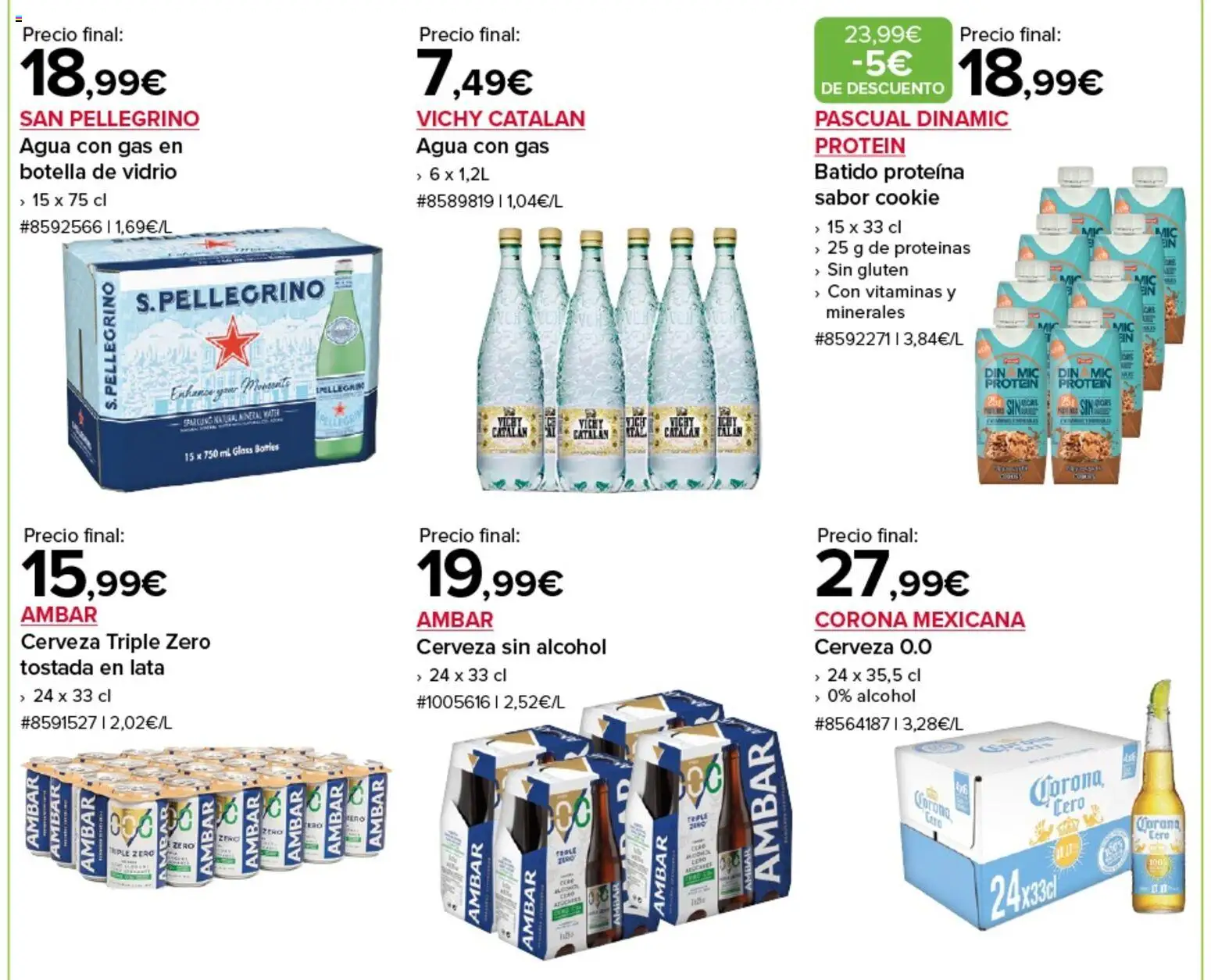 Costco catálogo │ válido desde el 09.01.2026 | Página: 8 | Productos: Cerveza sin alcohol, Cerveza, Agua con gas