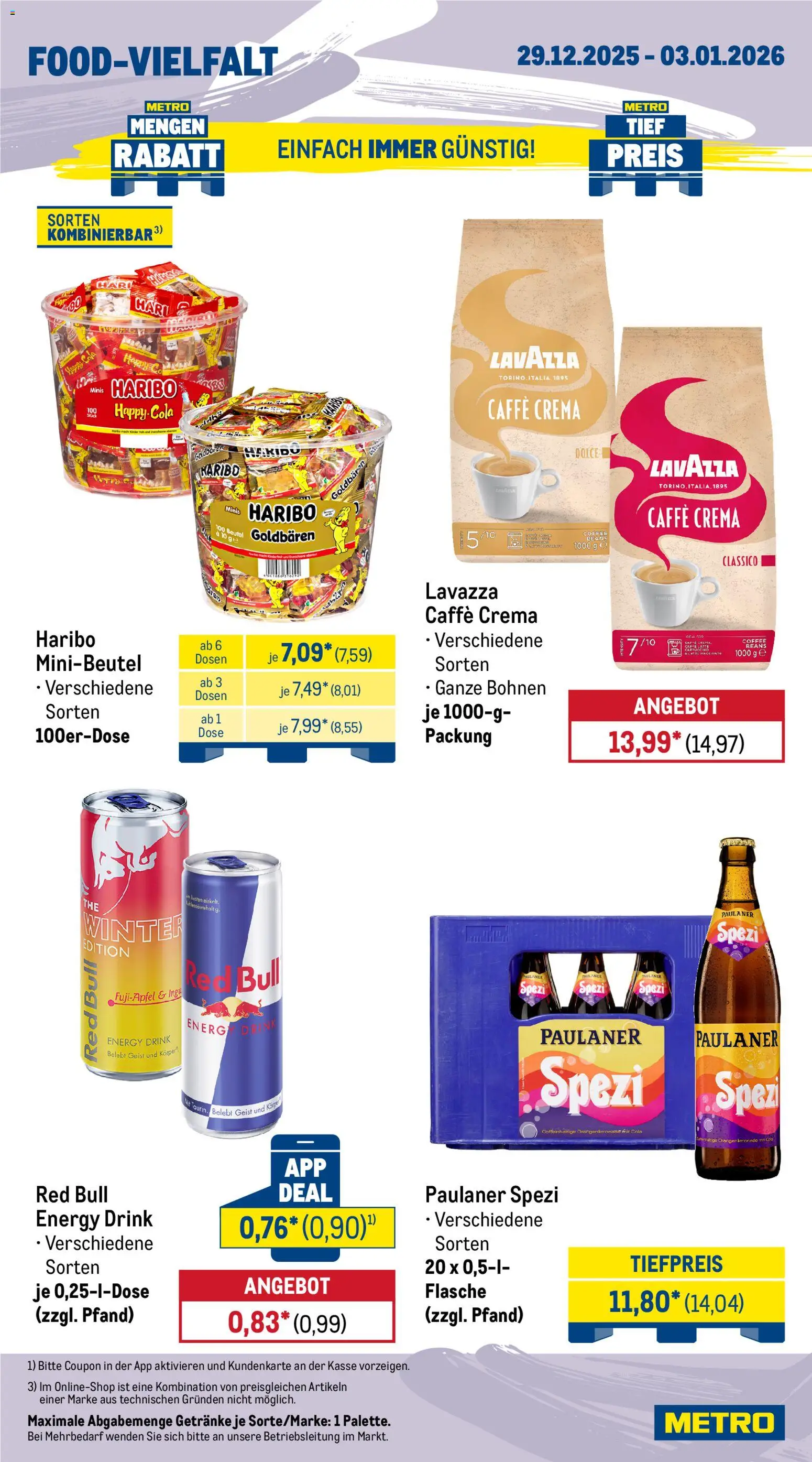 Metro Wochen-Angebote Gastro – gültig ab 29.12.2025 | Seite: 13 | Produkte: Red bull, Haribo, Energy, Paulaner