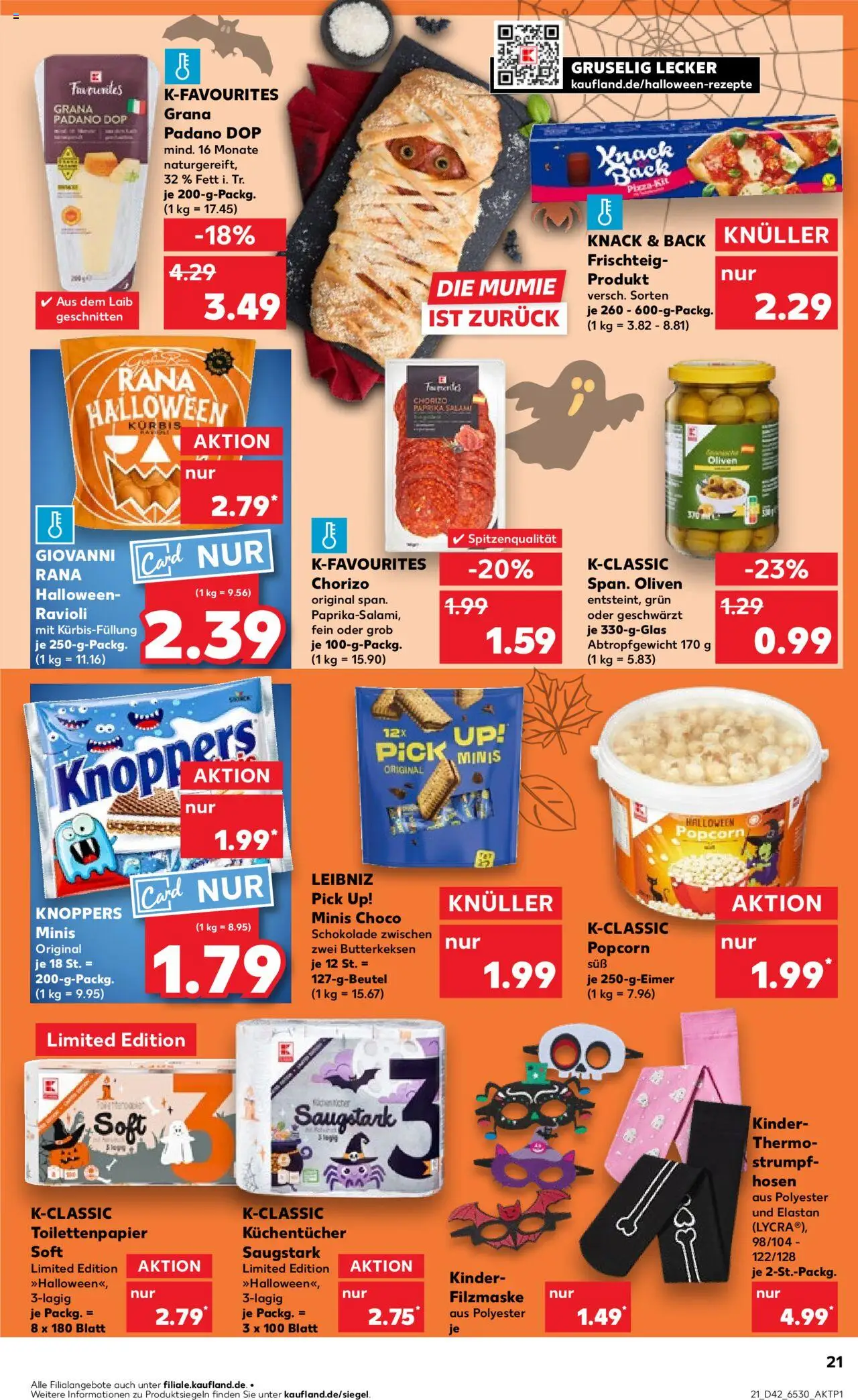Kaufland prospekt Berlin	 – gültig ab 19.10.2025 | Seite: 21 | Produkte: Schokolade, Knoppers, Salami, Toilettenpapier