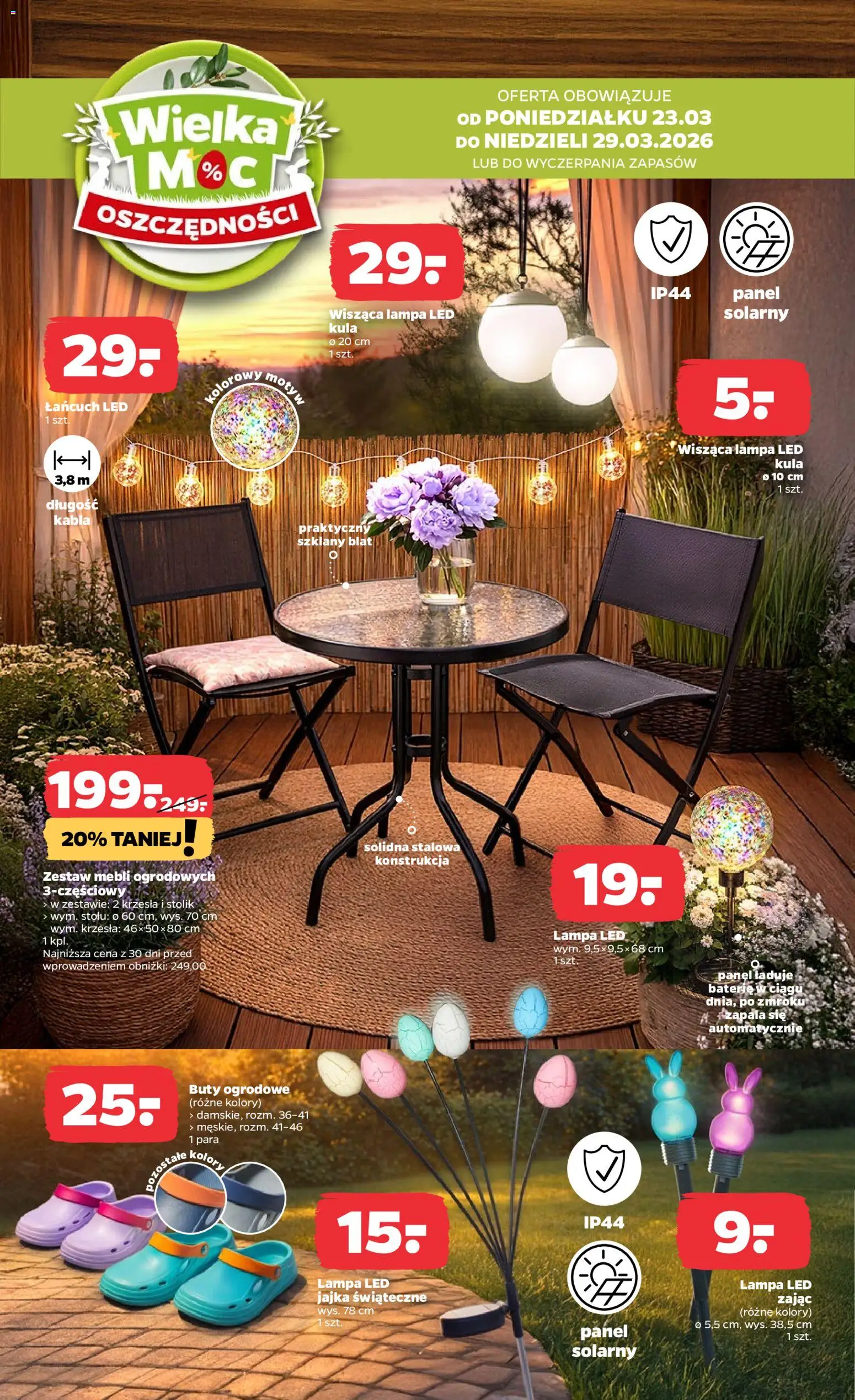 Netto gazetka od poniedziałku NonFood od 23.03.2026 | Strona: 2 | Produkty: Buty, Baterie, Lampa, Jajka