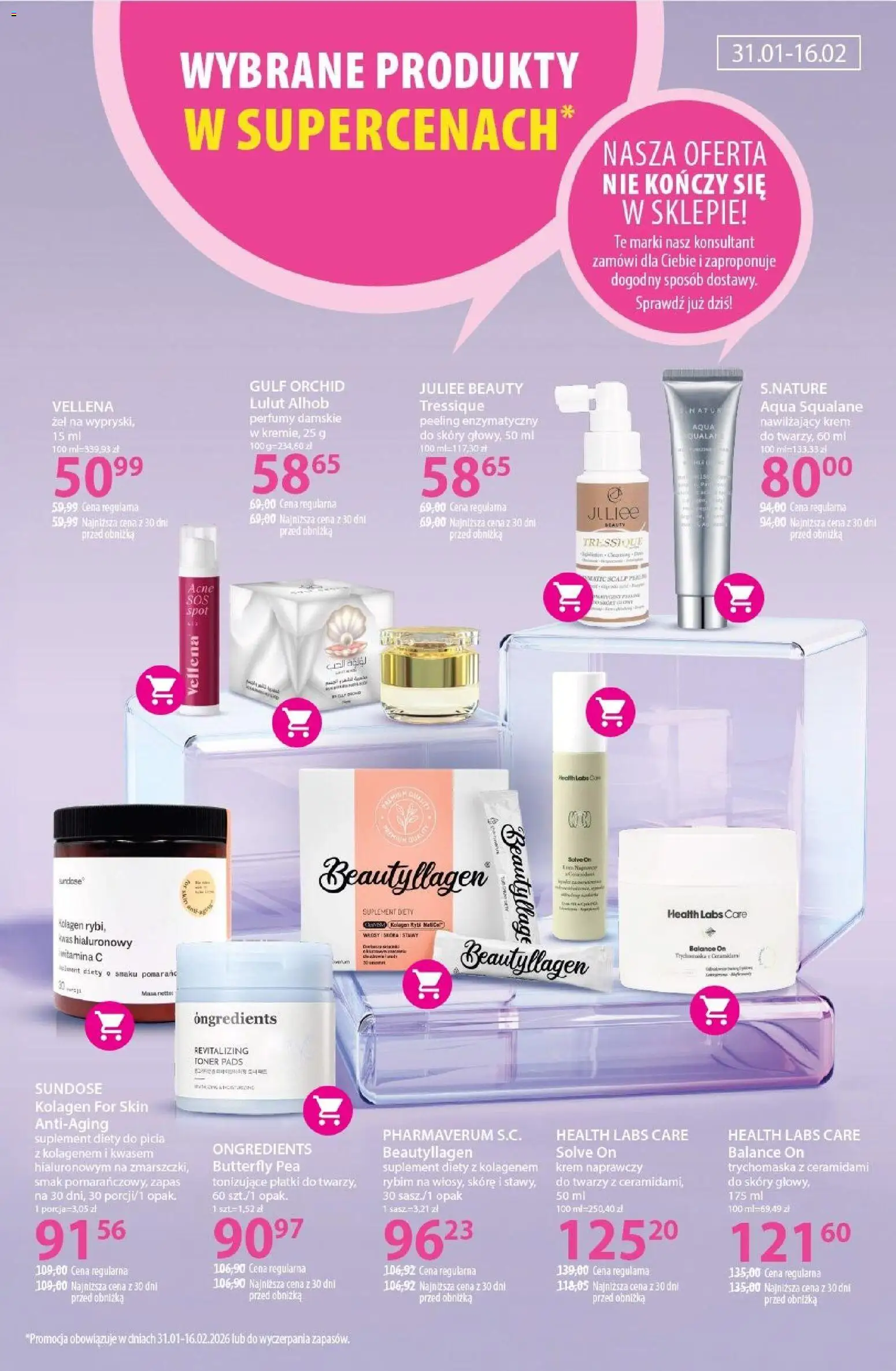 Hebe Gazetka od 31.01.2026 | Strona: 21 | Produkty: Toner, Perfumy, Peeling, Płatki